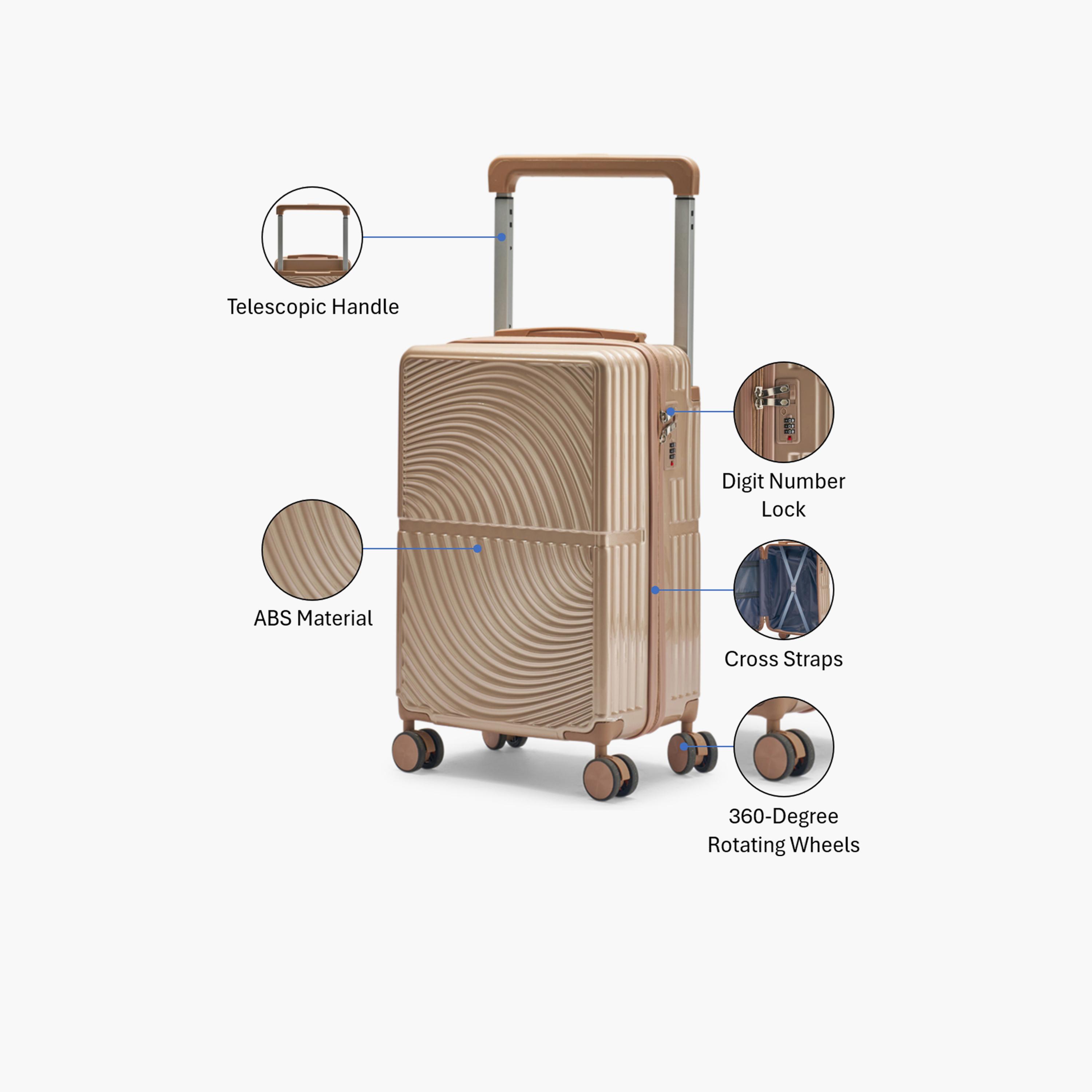 LIMRA 56 CM Small Cabin Polycarbonate with Combination Lock ABS Hard Sided 4-Wheeler Spinner Luggage with Combination Lock-travel-luggagesandbags-luggage-image-3