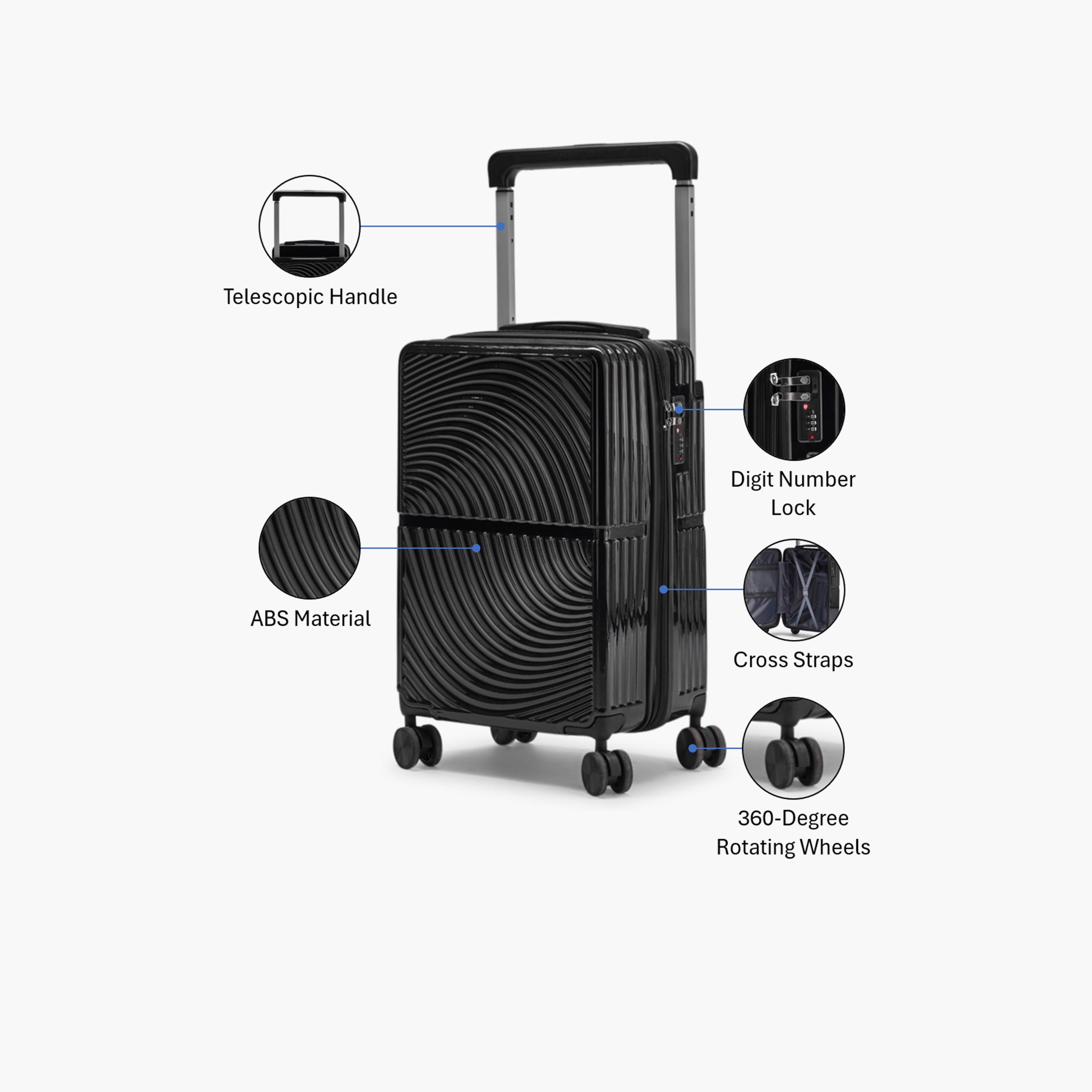 LIMRA 56 CM Small Cabin Polycarbonate with Combination Lock ABS Hard Sided 4-Wheeler Spinner Luggage with Combination Lock-travel-luggagesandbags-luggage-image-3