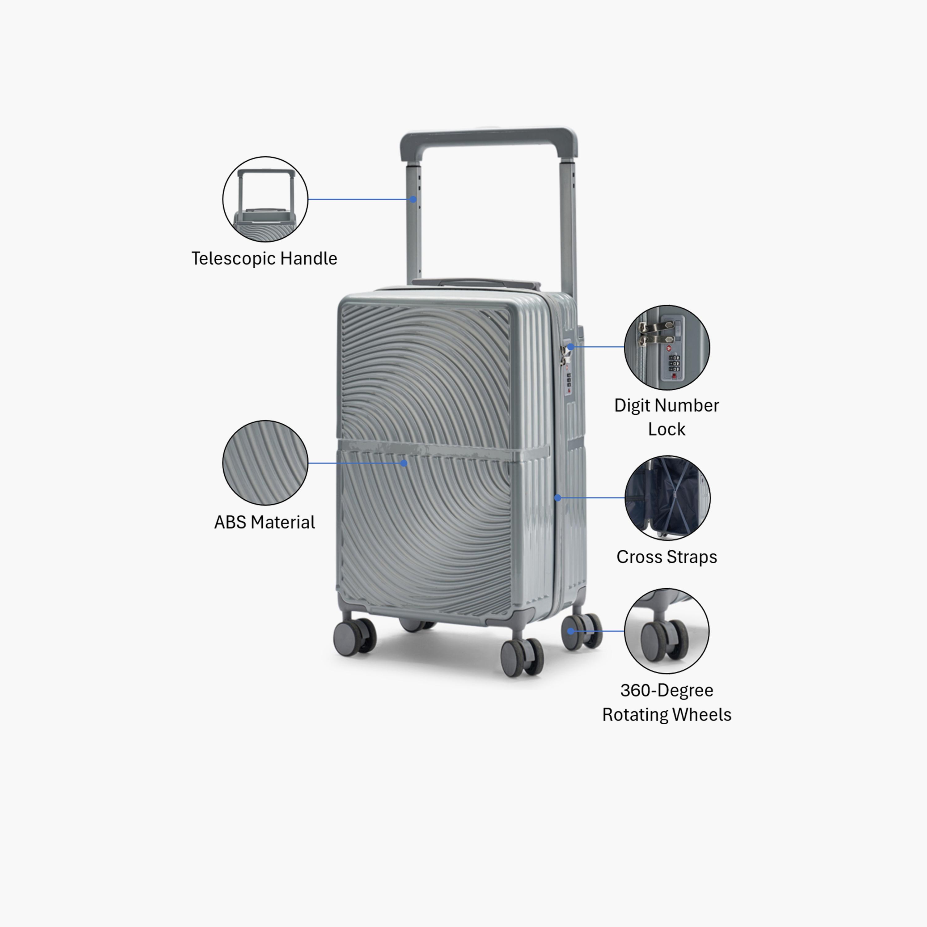 LIMRA 56 CM Small Cabin Polycarbonate with Combination Lock ABS Hard Sided 4-Wheeler Spinner Luggage with Combination Lock-travel-luggagesandbags-luggage-image-3
