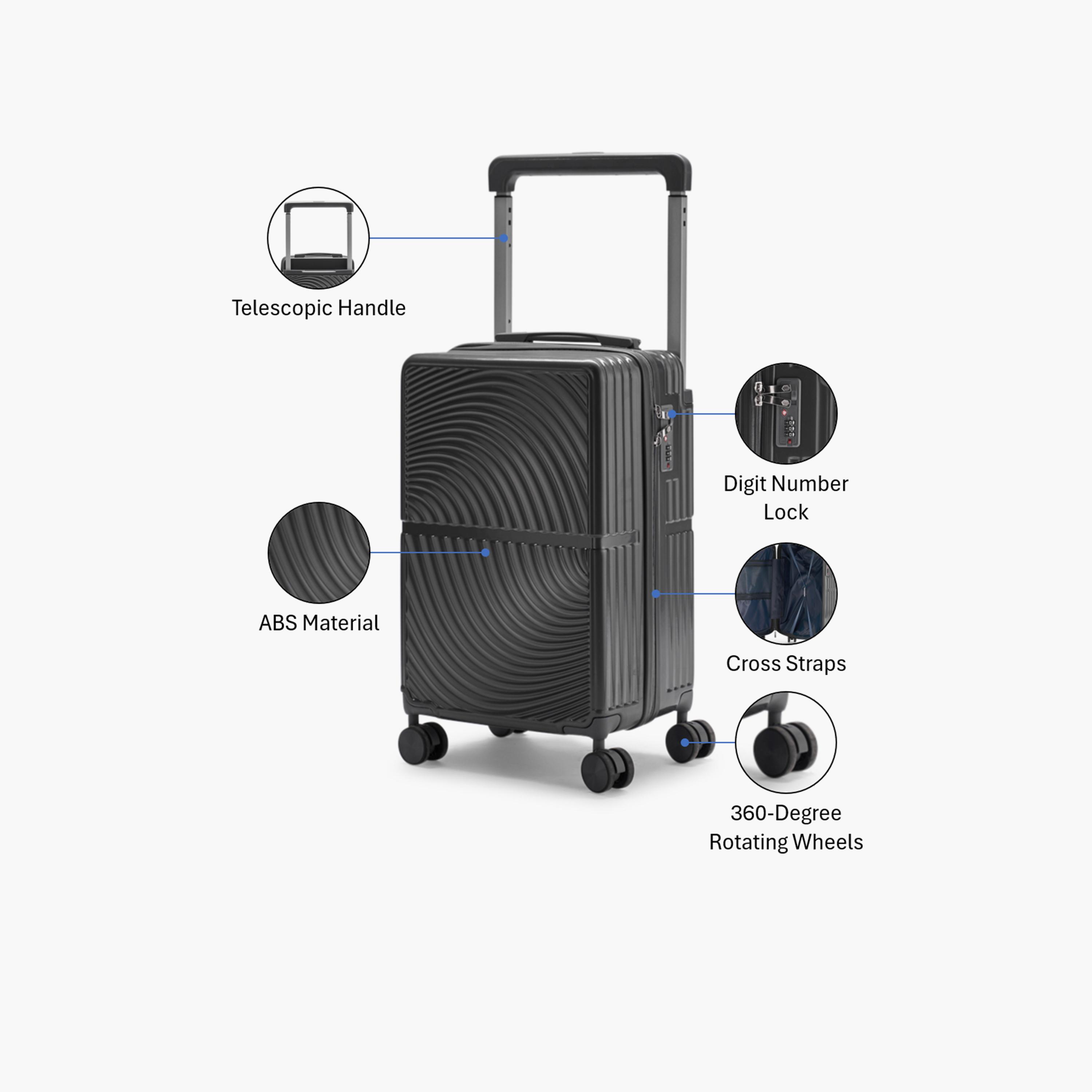 LIMRA 56 CM Small Cabin Polycarbonate with Combination Lock ABS Hard Sided 4-Wheeler Spinner Luggage with Combination Lock-travel-luggagesandbags-luggage-image-3