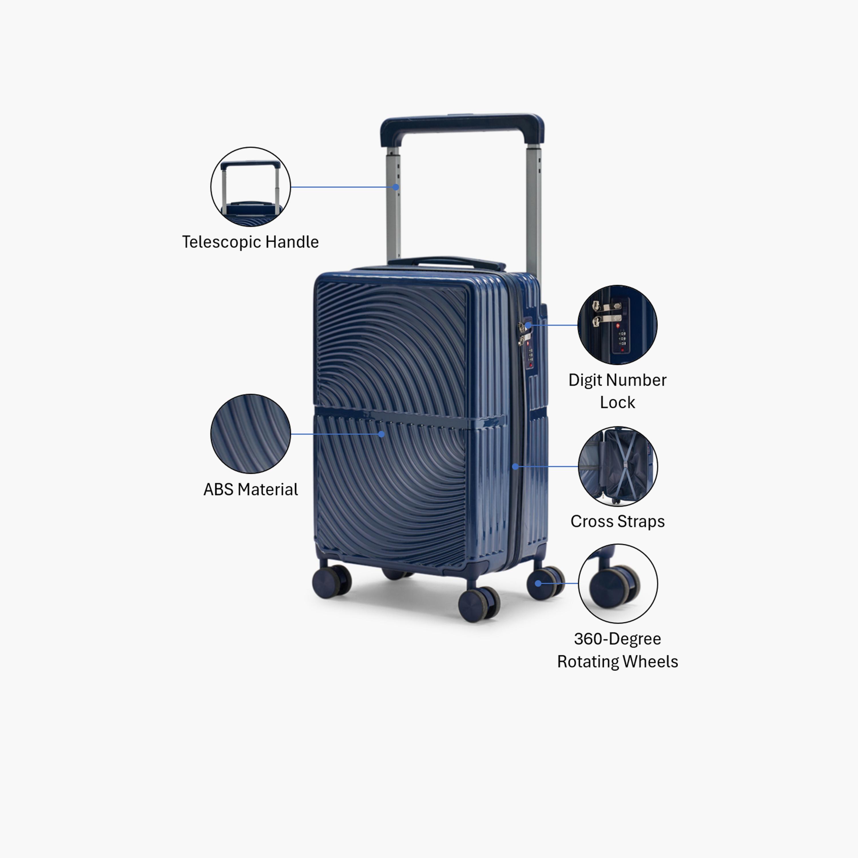 LIMRA 56 CM Small Cabin Polycarbonate with Combination Lock ABS Hard Sided 4-Wheeler Spinner Luggage with Combination Lock-travel-luggagesandbags-luggage-image-3