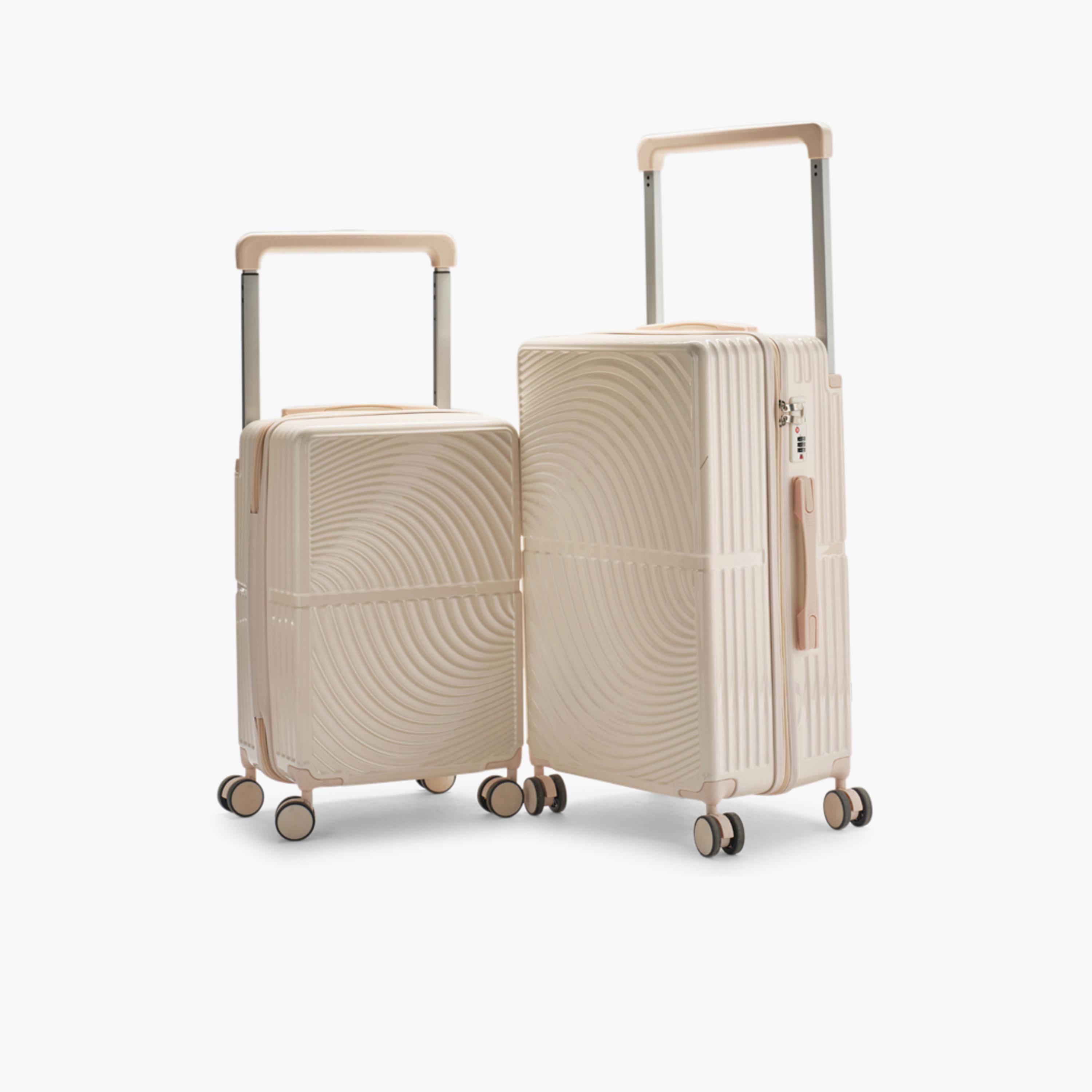 LIMRA Set of 2 Polycarbonate with Combination Lock ABS Hard Sided 4-Wheeler Spinner Luggage with Combination Lock-travel-luggagesandbags-luggage-image-1