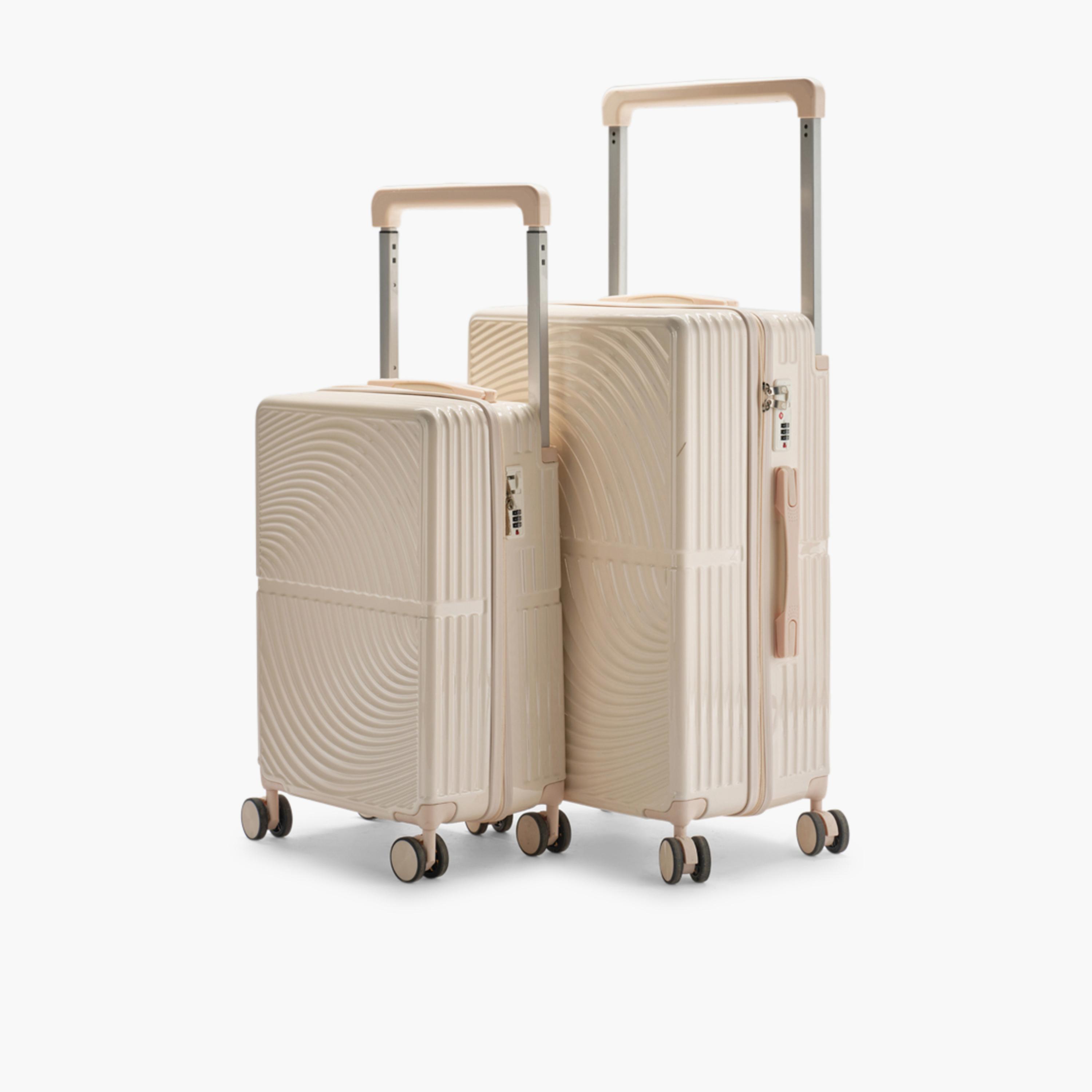 LIMRA Set of 2 Polycarbonate with Combination Lock ABS Hard Sided 4-Wheeler Spinner Luggage with Combination Lock-travel-luggagesandbags-luggage-image-4