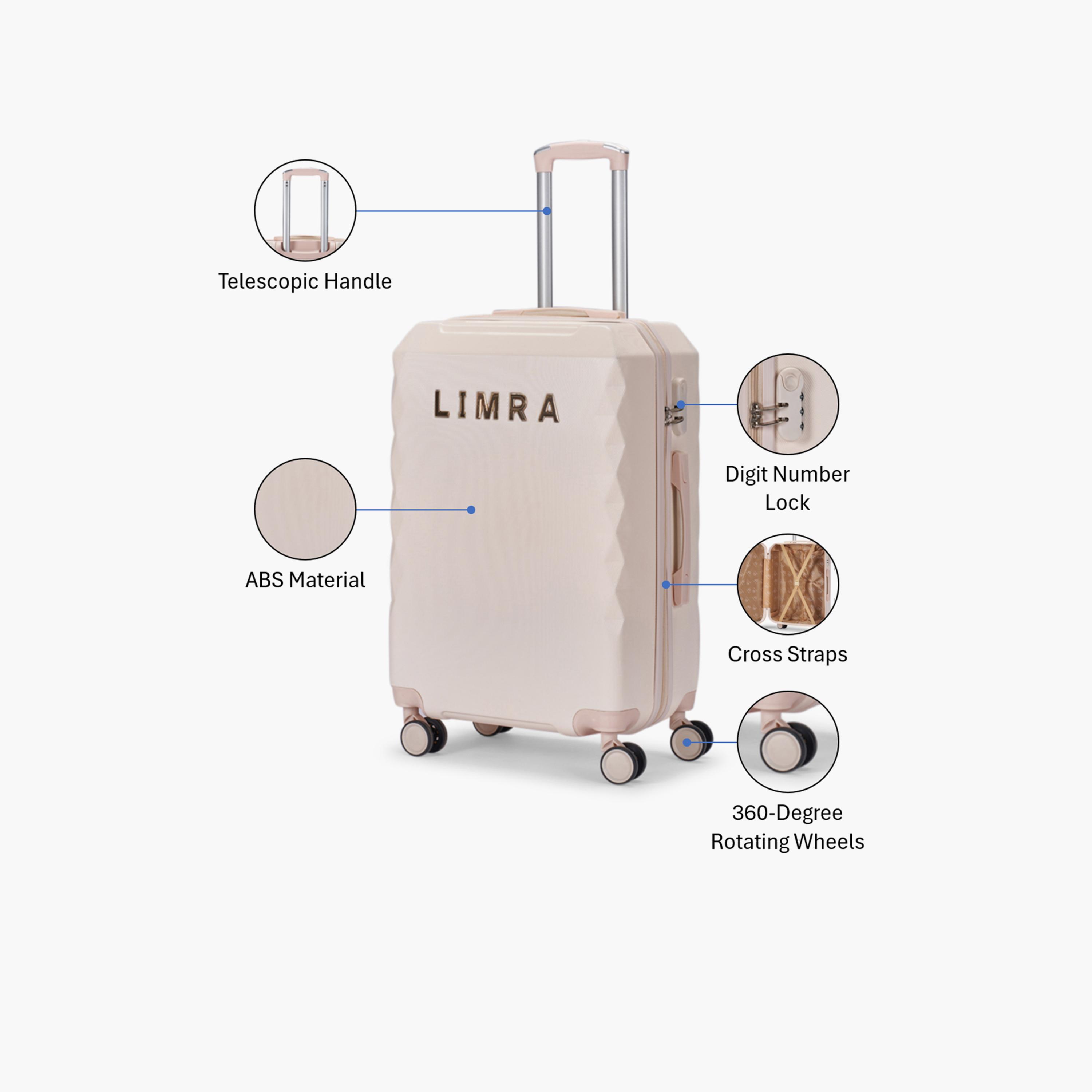 LIMRA 56 CM Small Cabin ABS Hard Sided 4-Wheeler Spinner Luggage with Combination Lock-travel-luggagesandbags-luggage-image-3