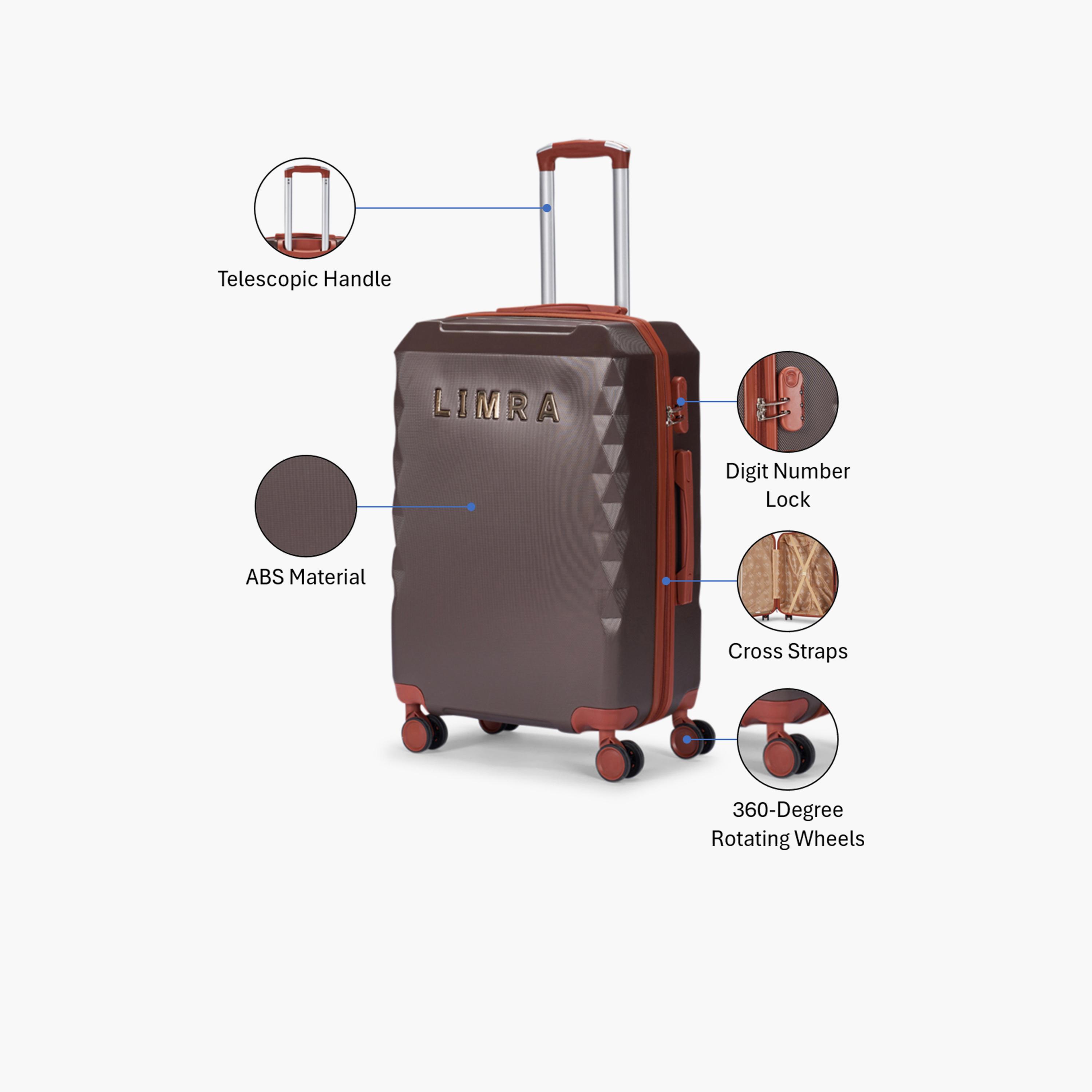 LIMRA 56 CM Small Cabin ABS Hard Sided 4-Wheeler Spinner Luggage with Combination Lock-travel-luggagesandbags-luggage-image-3