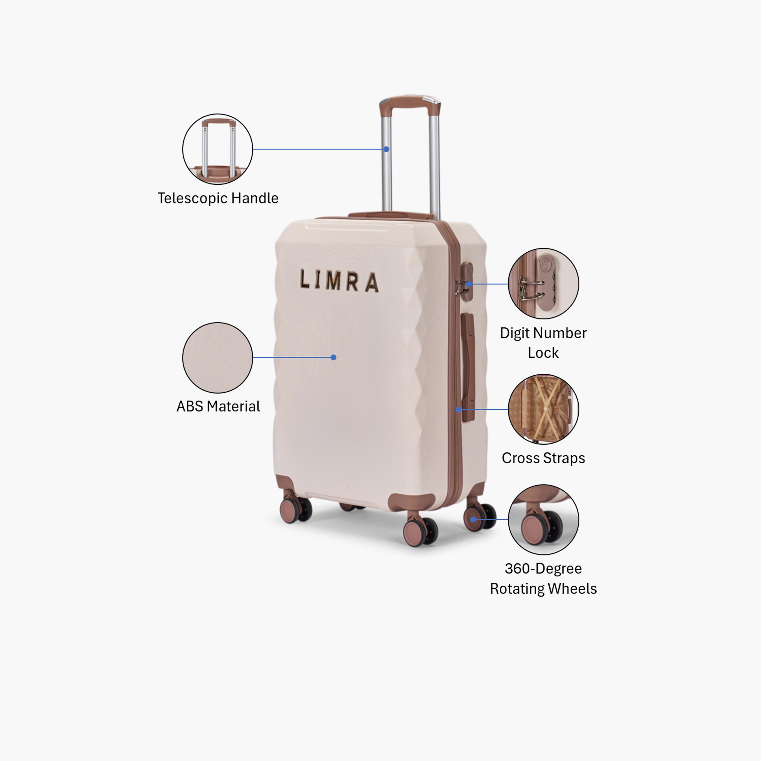LIMRA 56 CM Small Cabin ABS Hard Sided 4-Wheeler Spinner Luggage with Combination Lock-travel-luggagesandbags-luggage-image-3