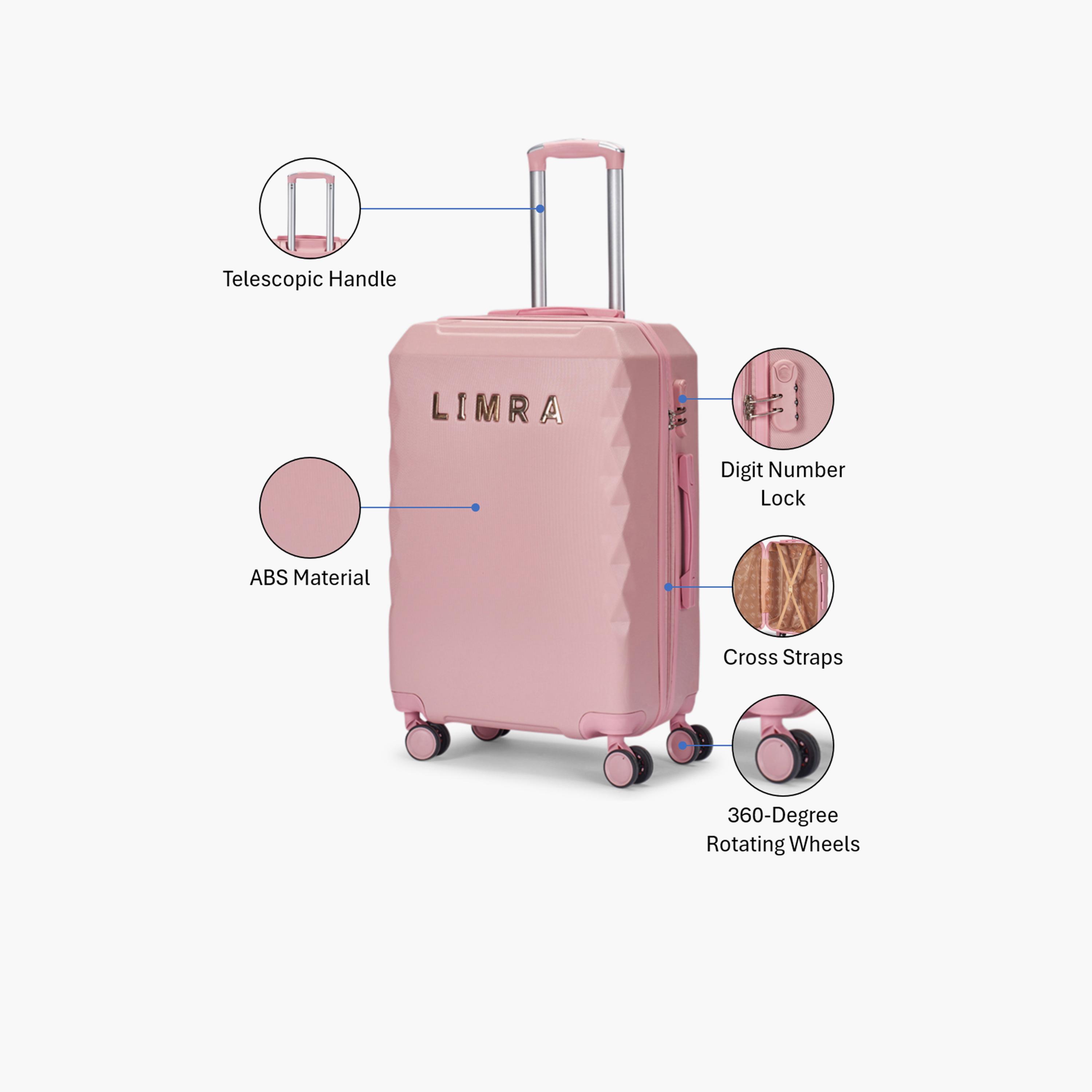 LIMRA 56 CM Small Cabin ABS Hard Sided 4-Wheeler Spinner Luggage with Combination Lock-travel-luggagesandbags-luggage-image-3