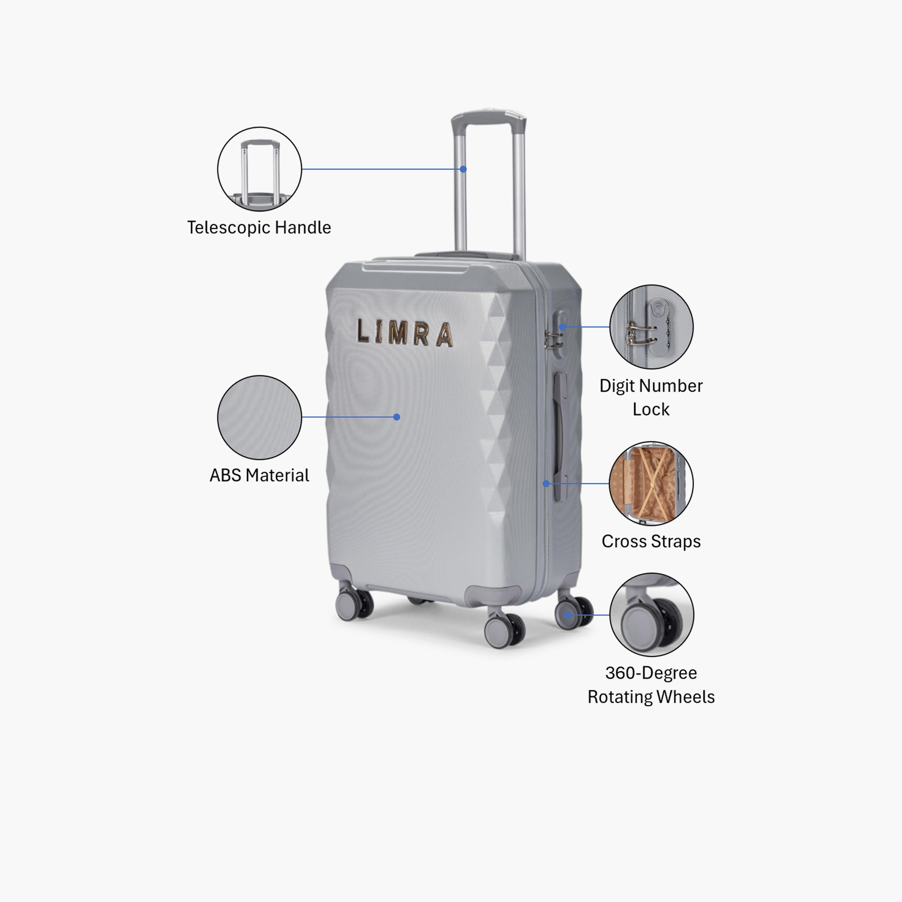 LIMRA 56 CM Small Cabin ABS Hard Sided 4-Wheeler Spinner Luggage with Combination Lock-travel-luggagesandbags-luggage-image-3