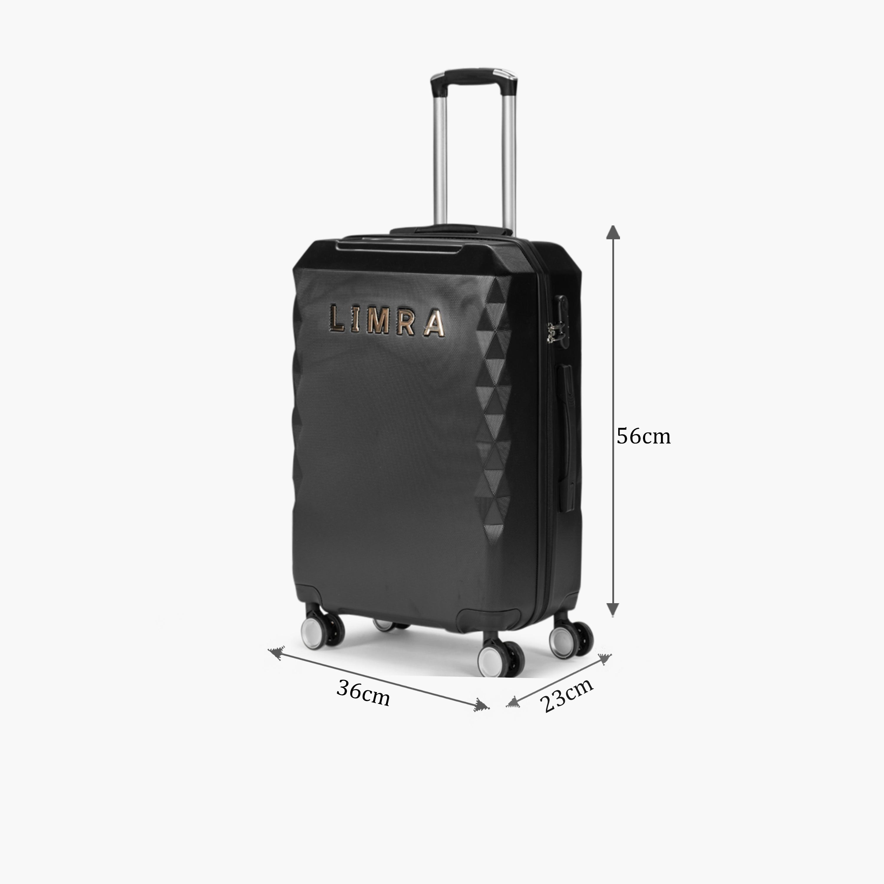 LIMRA 56 CM Small Cabin ABS Hard Sided 4-Wheeler Spinner Luggage with Combination Lock-travel-luggagesandbags-luggage-image-2