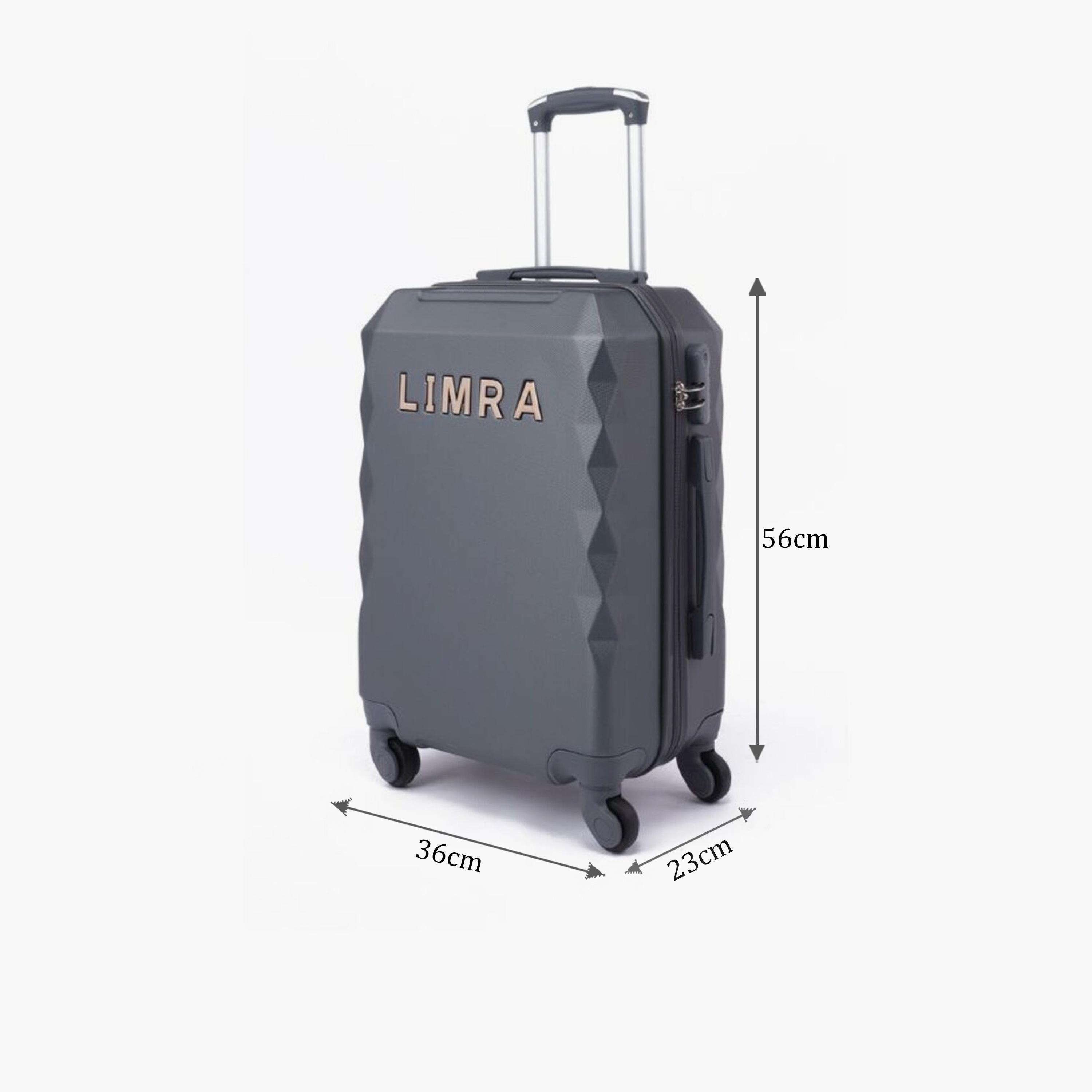 LIMRA 56 CM Small Cabin ABS Hard Sided 4-Wheeler Spinner Luggage with Combination Lock-travel-luggagesandbags-luggage-image-2
