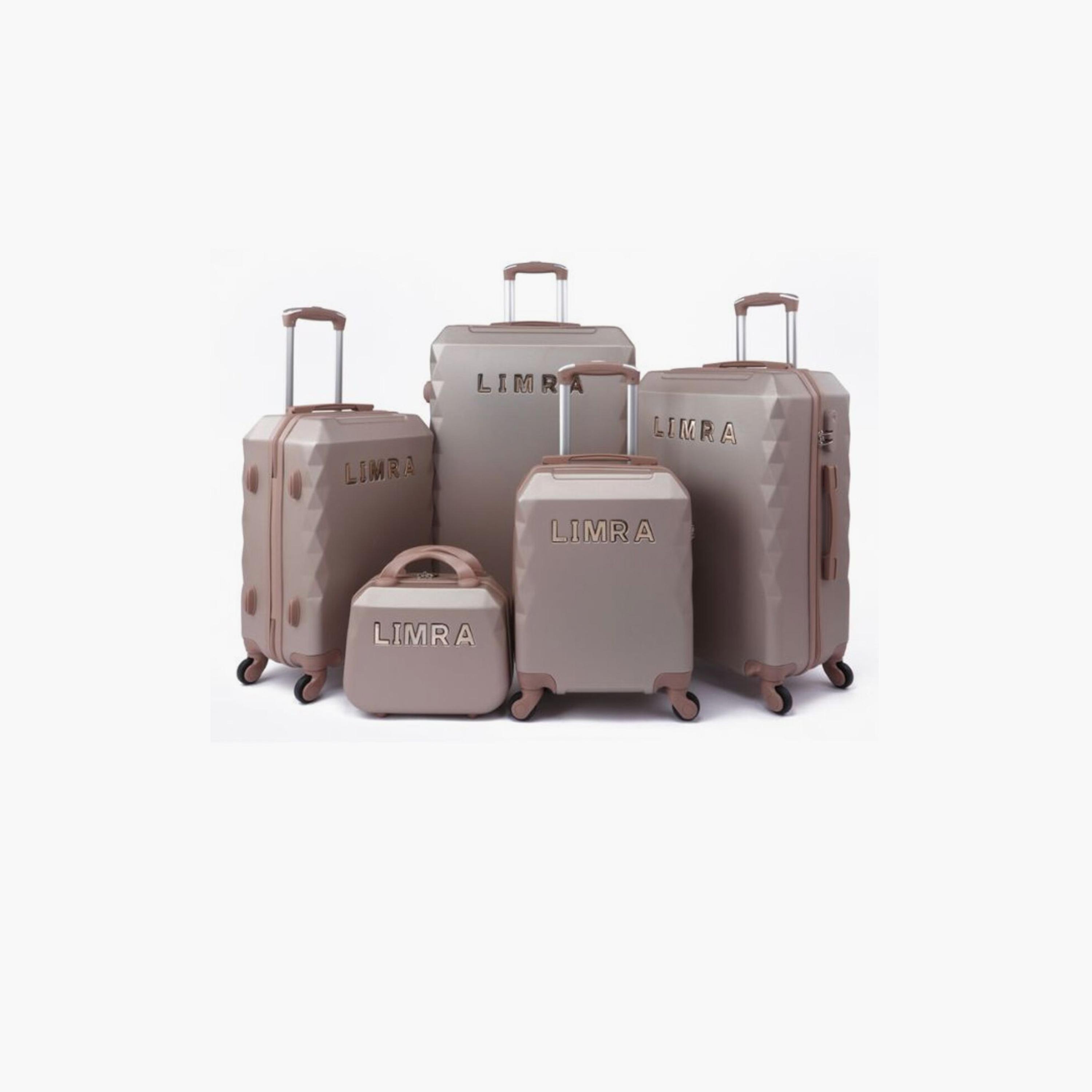 LIMRA Set of 5 ABS Hard Sided 4-Wheeler Spinner Luggage with Combination Lock-travel-luggagesandbags-luggage-image-1