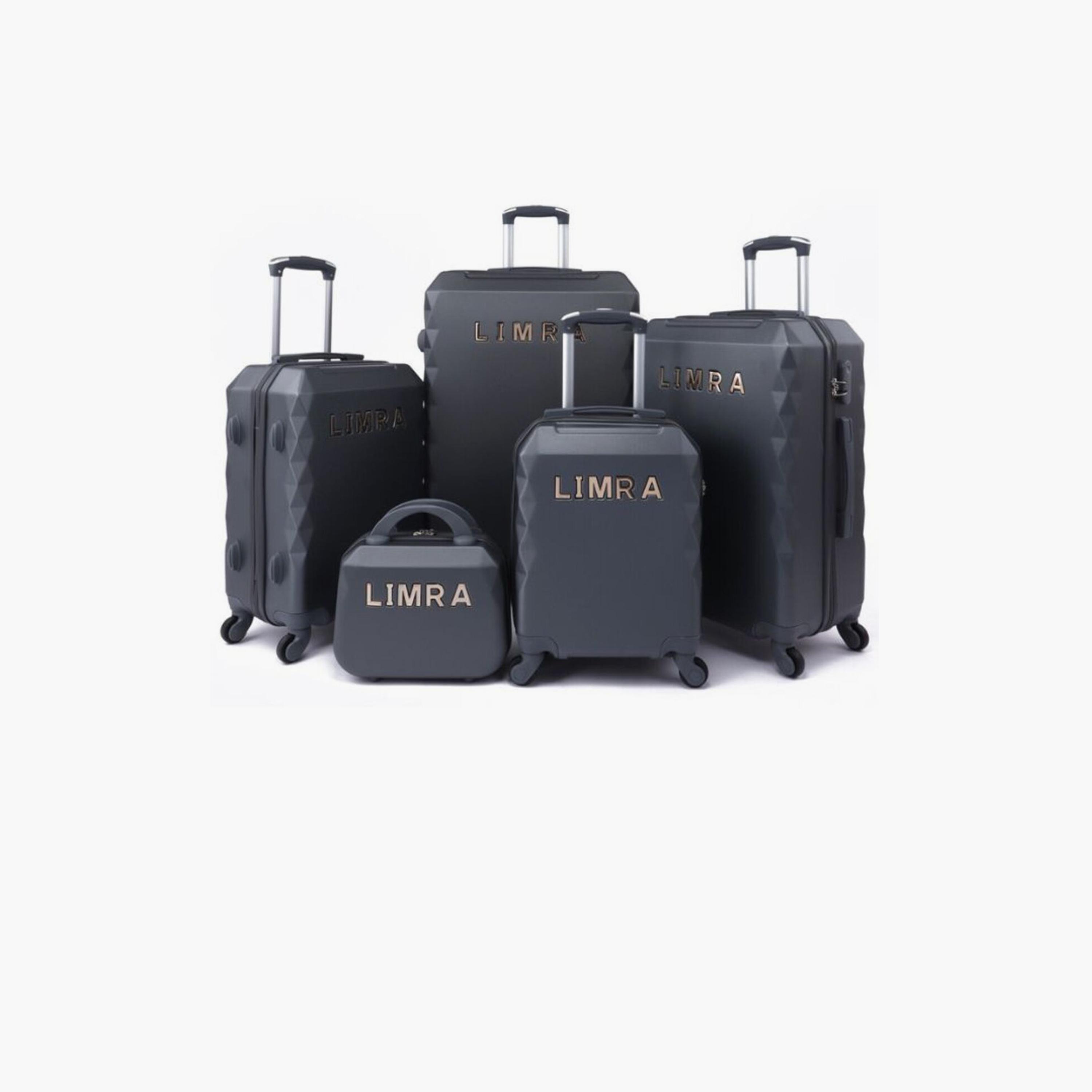 LIMRA Set of 5 ABS Hard Sided 4-Wheeler Spinner Luggage with Combination Lock-travel-luggagesandbags-luggage-image-1
