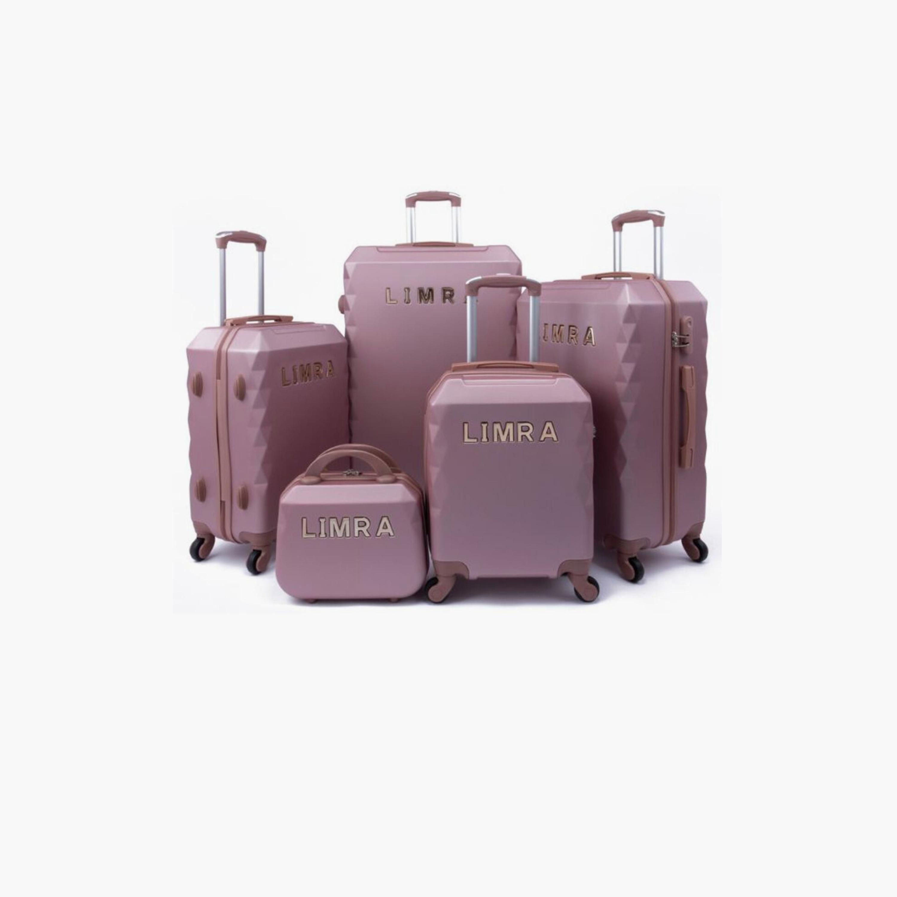 LIMRA Set of 5 ABS Hard Sided 4-Wheeler Spinner Luggage with Combination Lock-travel-luggagesandbags-luggage-image-1