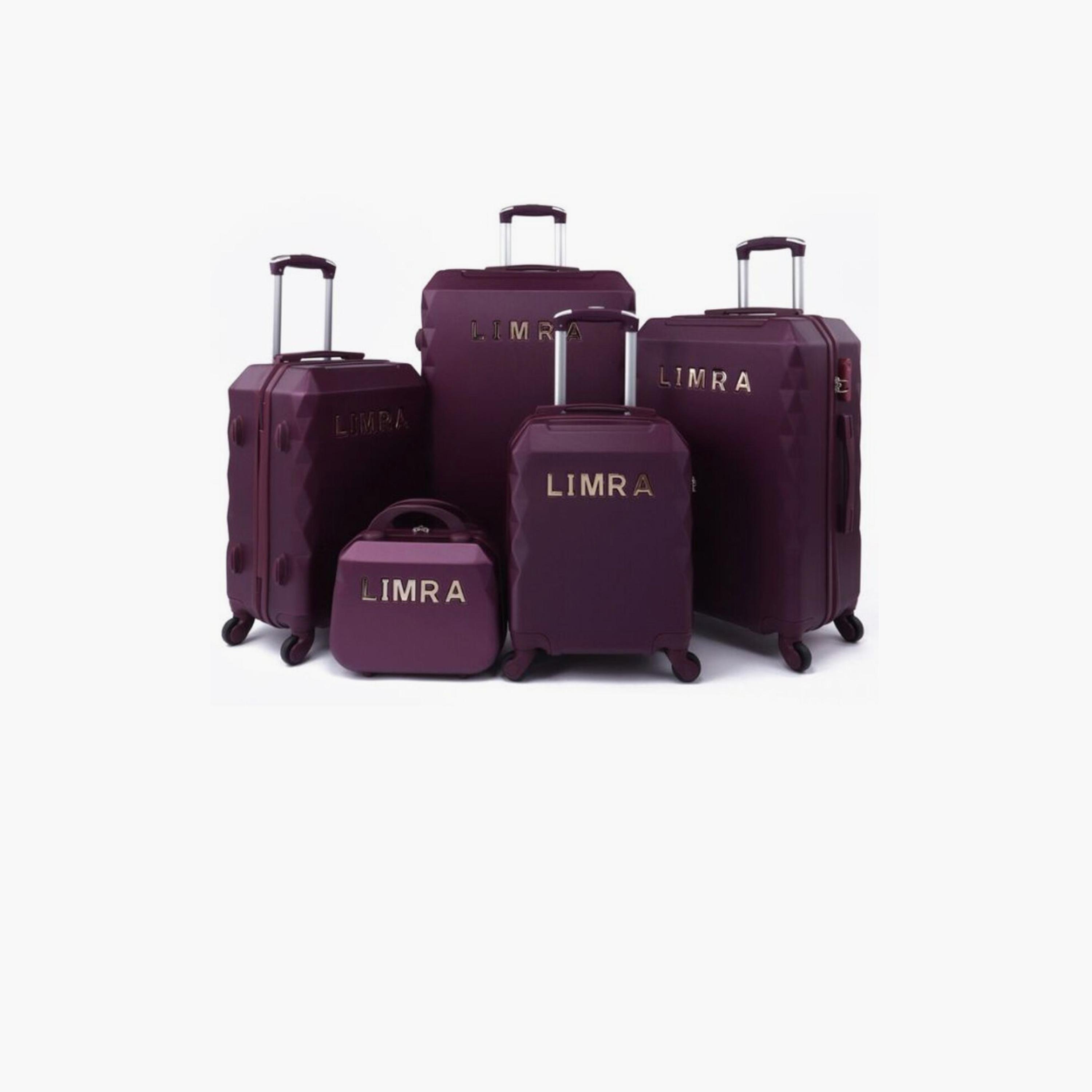 LIMRA Set of 5 ABS Hard Sided 4-Wheeler Spinner Luggage with Combination Lock-travel-luggagesandbags-luggage-image-1