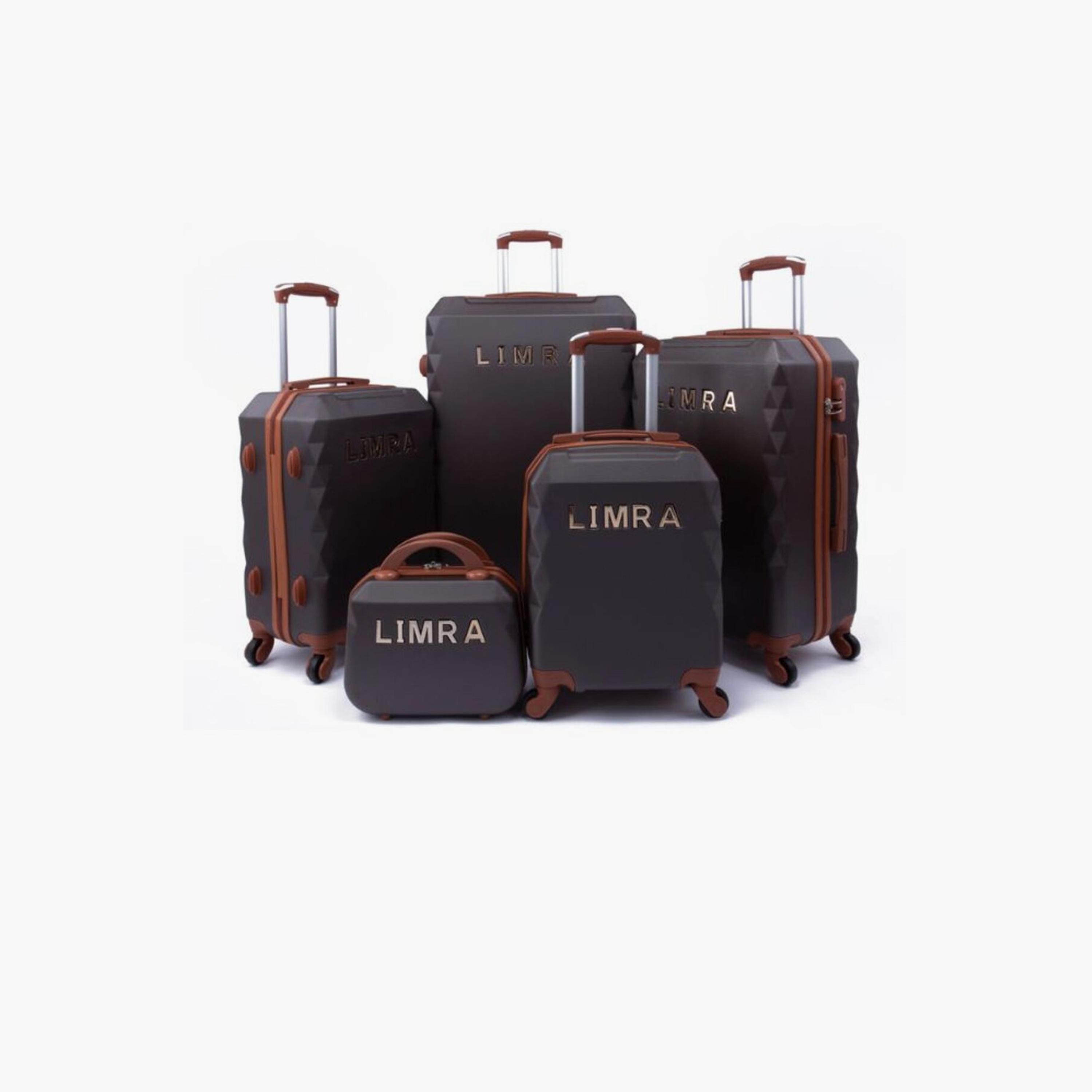 LIMRA Set of 5 ABS Hard Sided 4-Wheeler Spinner Luggage with Combination Lock-travel-luggagesandbags-luggage-image-1