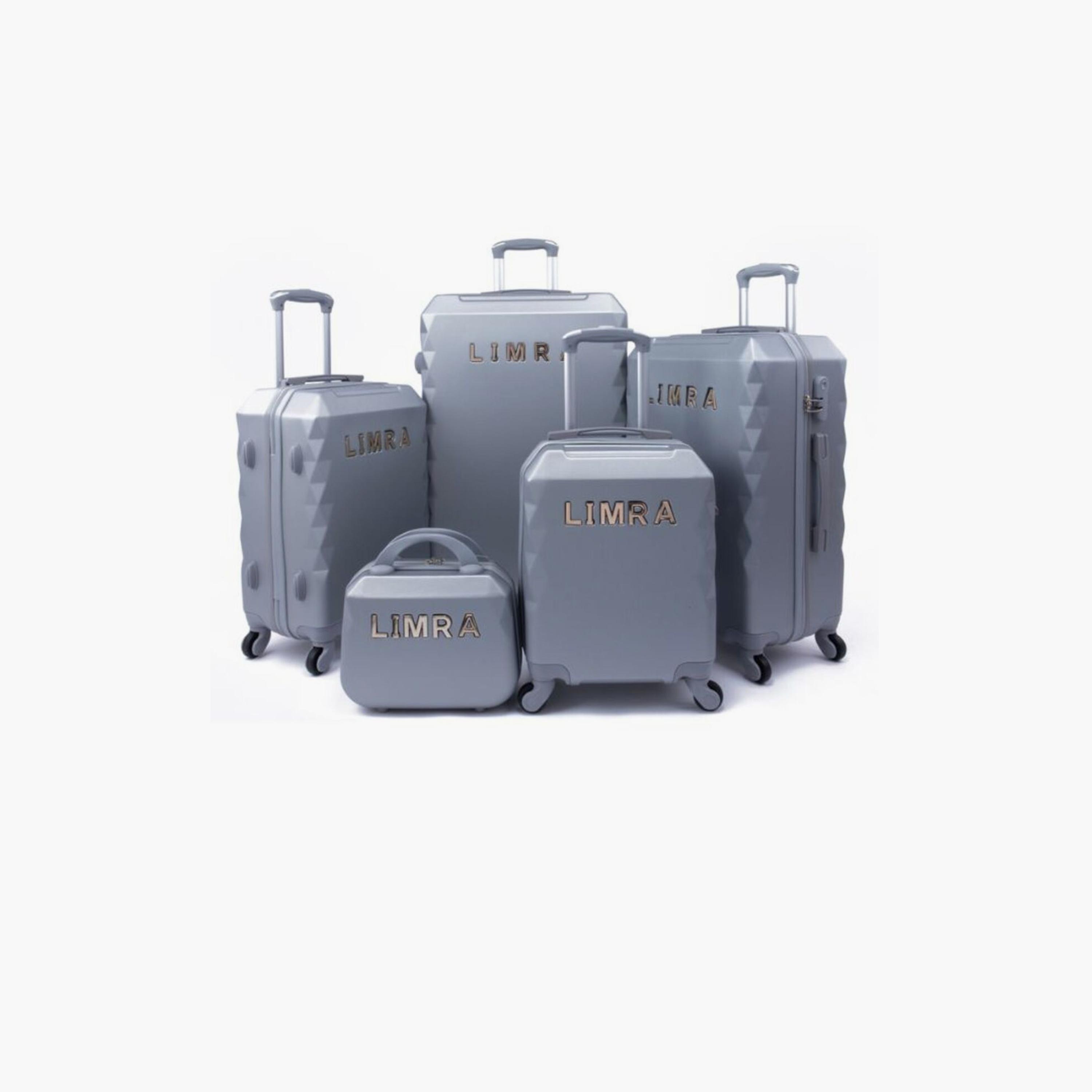 LIMRA Set of 5 ABS Hard Sided 4-Wheeler Spinner Luggage with Combination Lock-travel-luggagesandbags-luggage-image-1