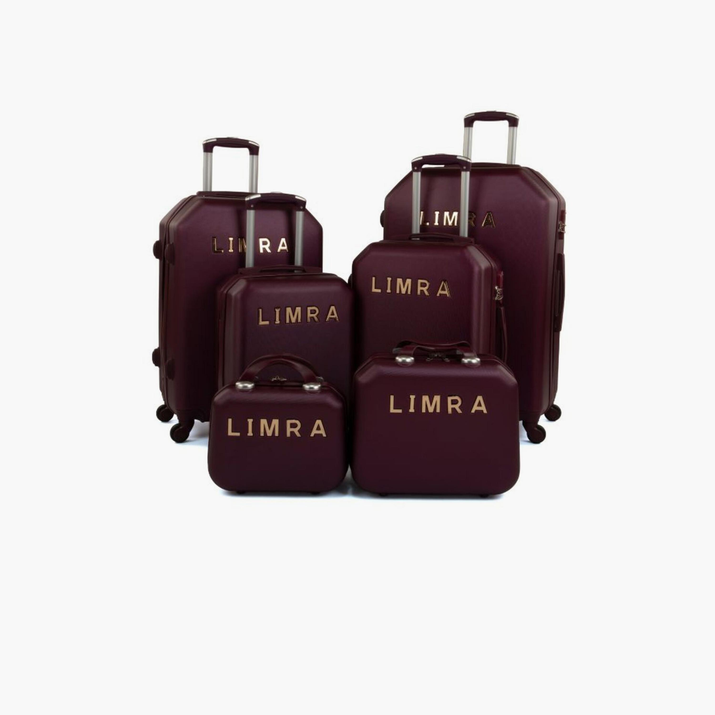 LIMRA Set of 6 ABS Hard Sided 4-Wheeler Spinner Luggage with Combination Lock-travel-luggagesandbags-luggage-image-1