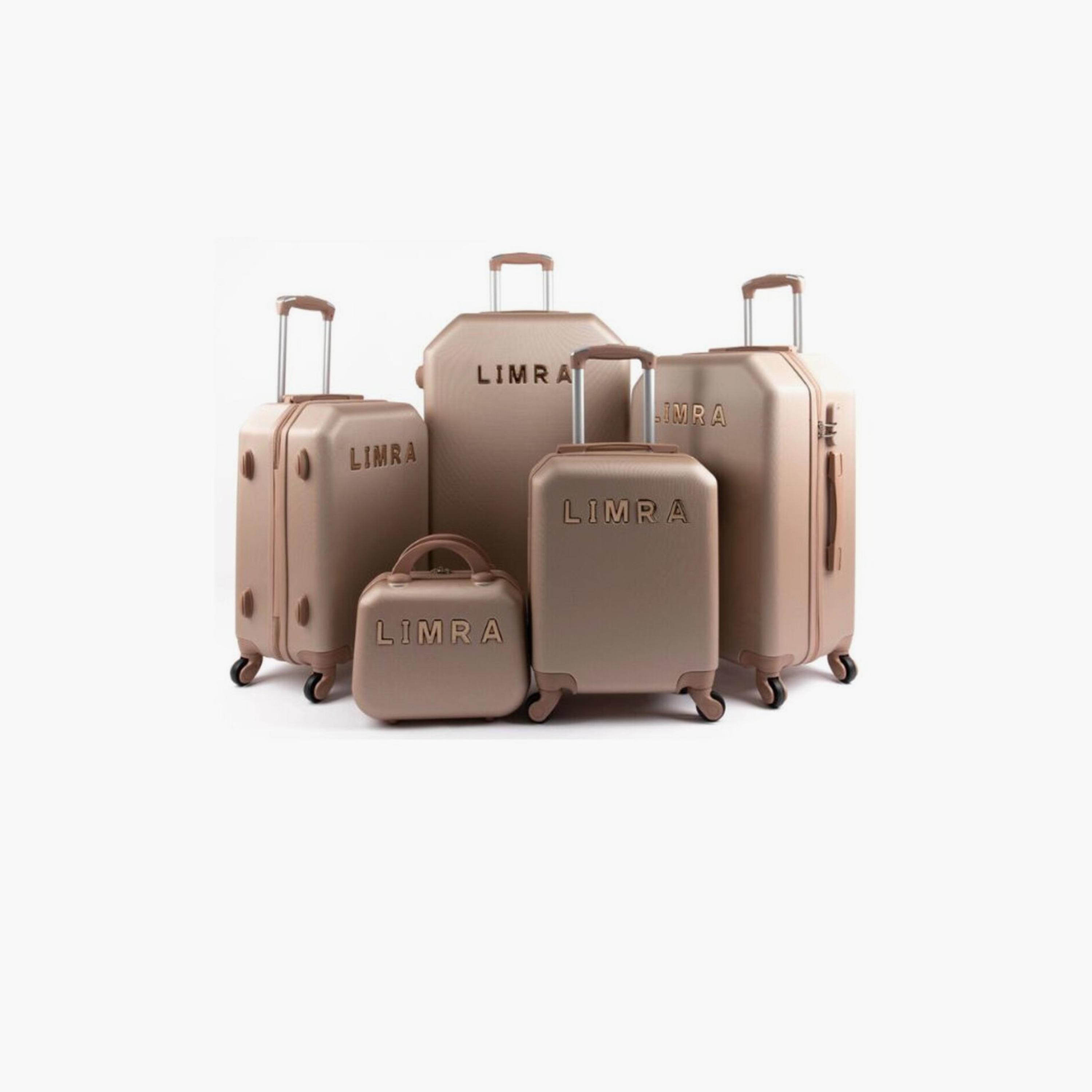 LIMRA Set of 5 ABS Hard Sided 4-Wheeler Spinner Luggage with Combination Lock-travel-luggagesandbags-luggage-image-1