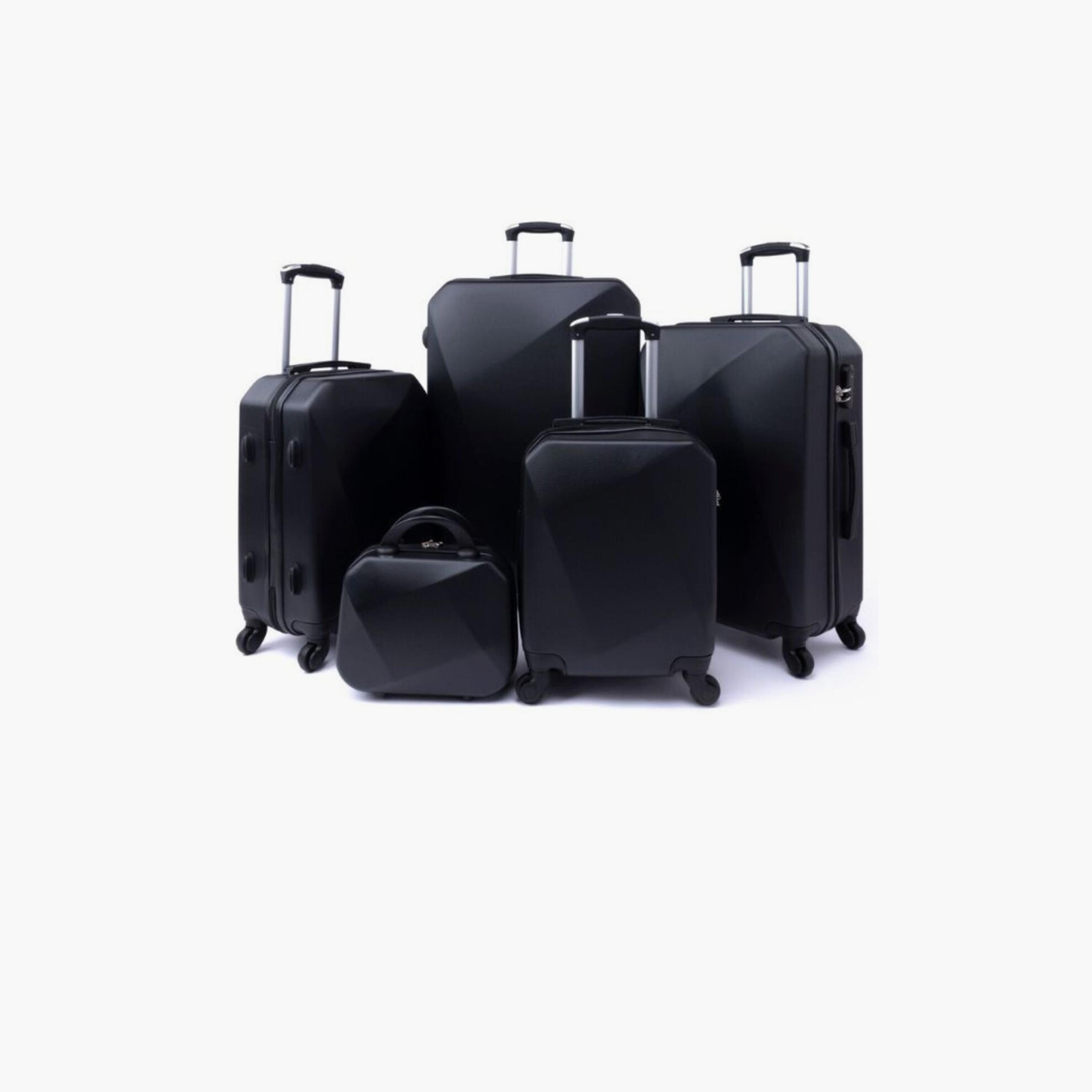 LIMRA Set of 5 ABS Hard Sided 4-Wheeler Spinner Luggage with Combination Lock-travel-luggagesandbags-luggage-image-1