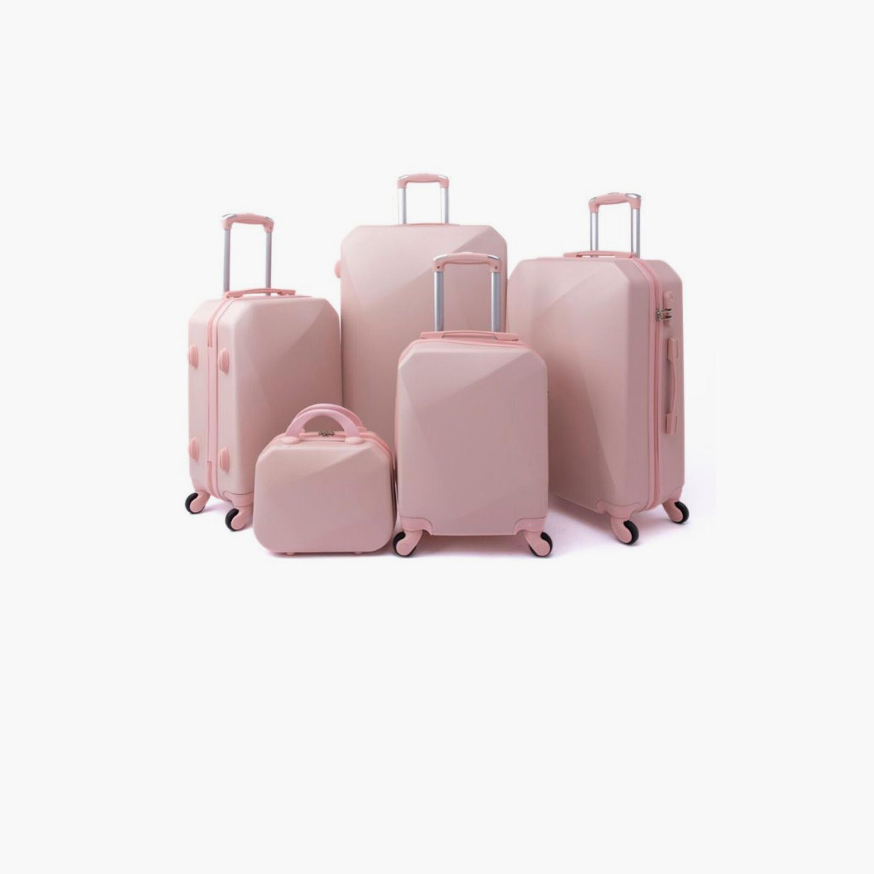 LIMRA Set of 5 ABS Hard Sided 4-Wheeler Spinner Luggage with Combination Lock-travel-luggagesandbags-luggage-image-1