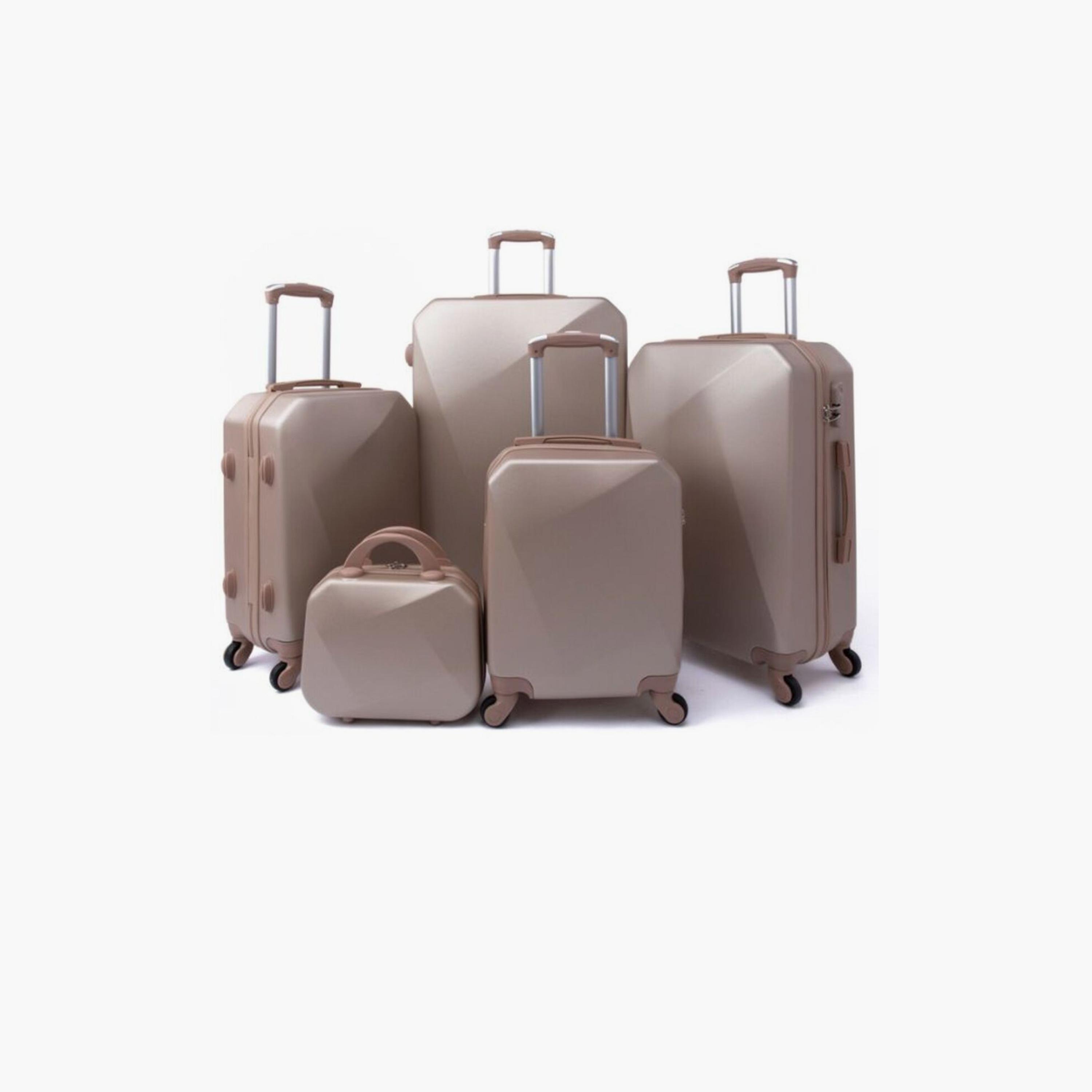 LIMRA Set of 5 ABS Hard Sided 4-Wheeler Spinner Luggage with Combination Lock-travel-luggagesandbags-luggage-image-1