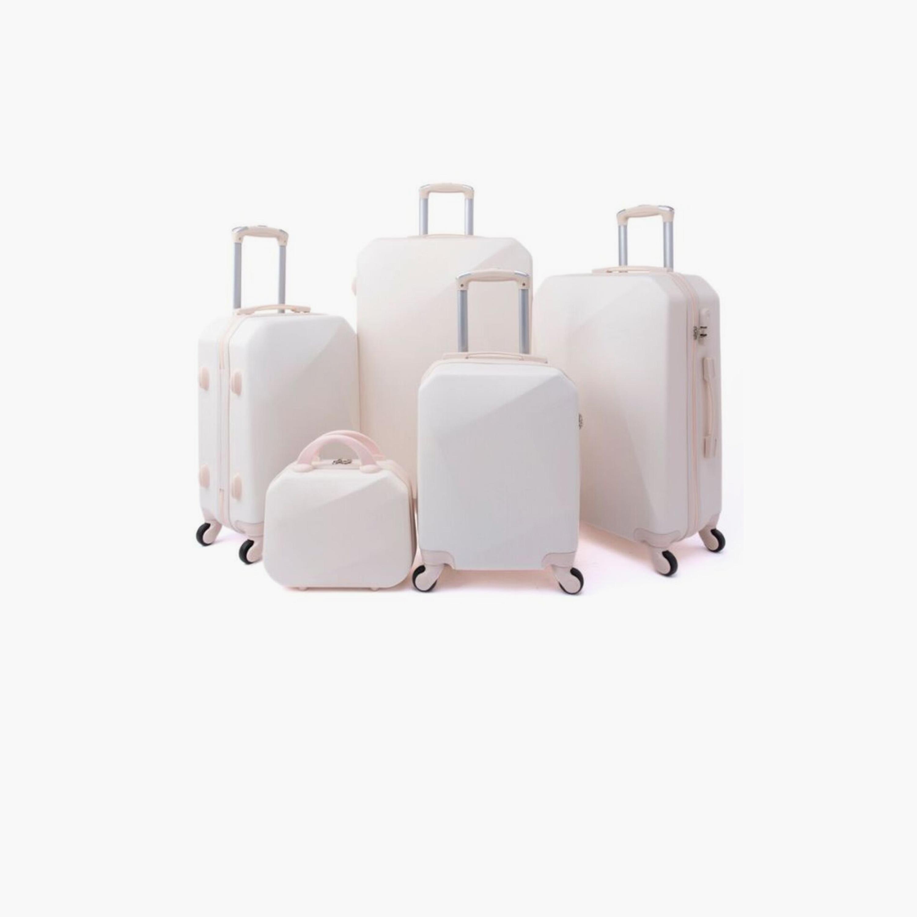 LIMRA Set of 5 ABS Hard Sided 4-Wheeler Spinner Luggage with Combination Lock-travel-luggagesandbags-luggage-image-1