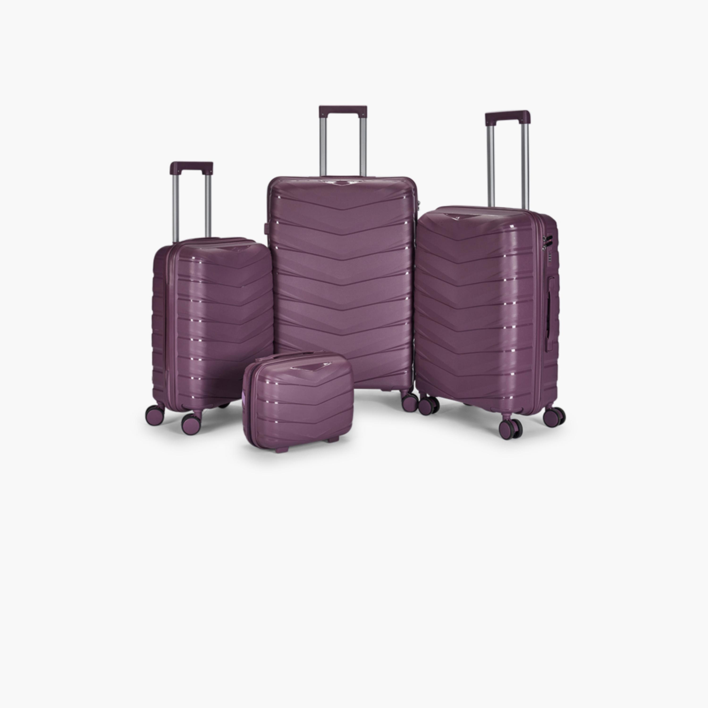 LIMRA Set of 4 Polypropylene Hard Sided 4-Wheeler Spinner Luggage with Combination Lock-travel-luggagesandbags-luggage-image-1