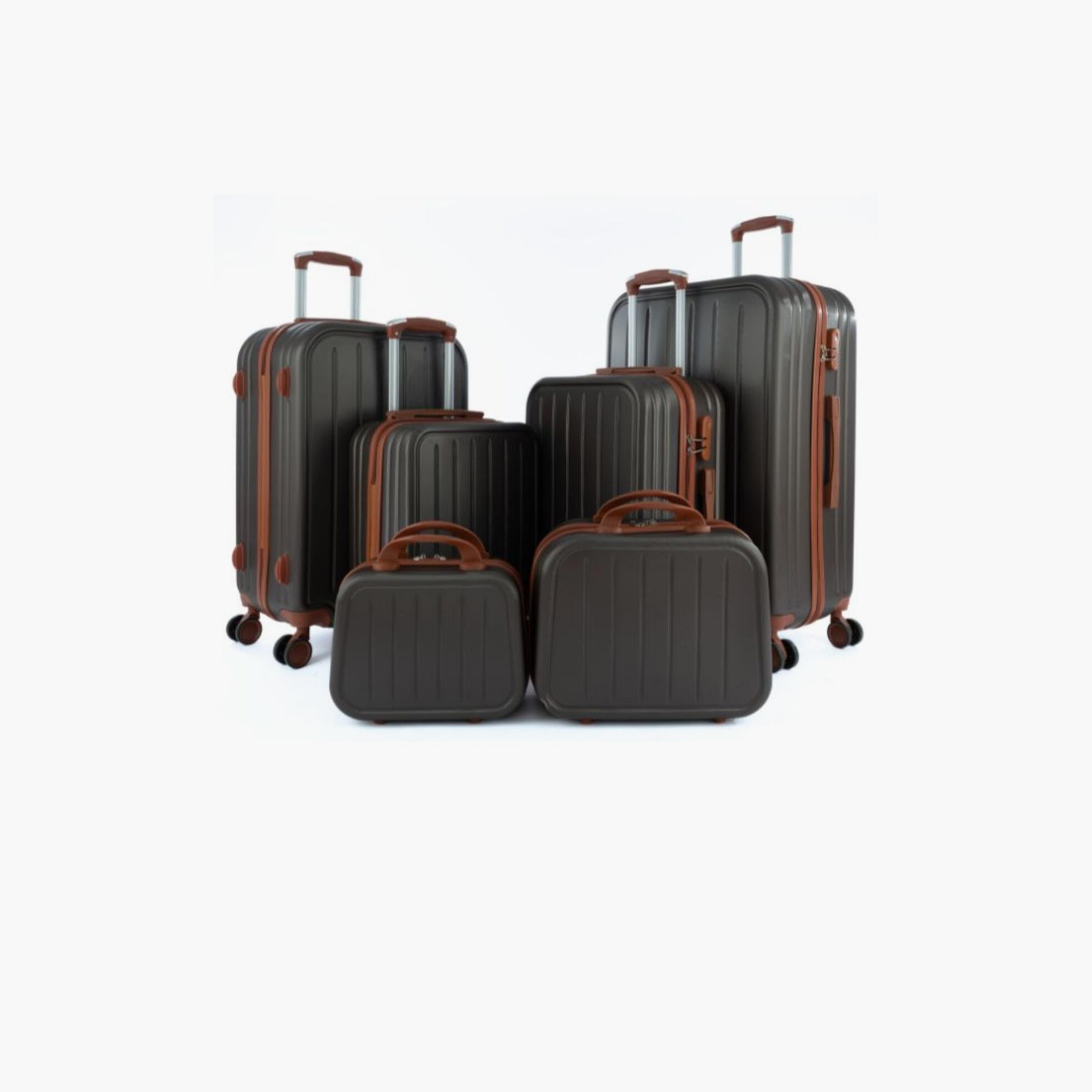 LIMRA Set of 6 ABS Hard Sided 4-Wheeler Spinner Luggage with Combination Lock-travel-luggagesandbags-luggage-image-1