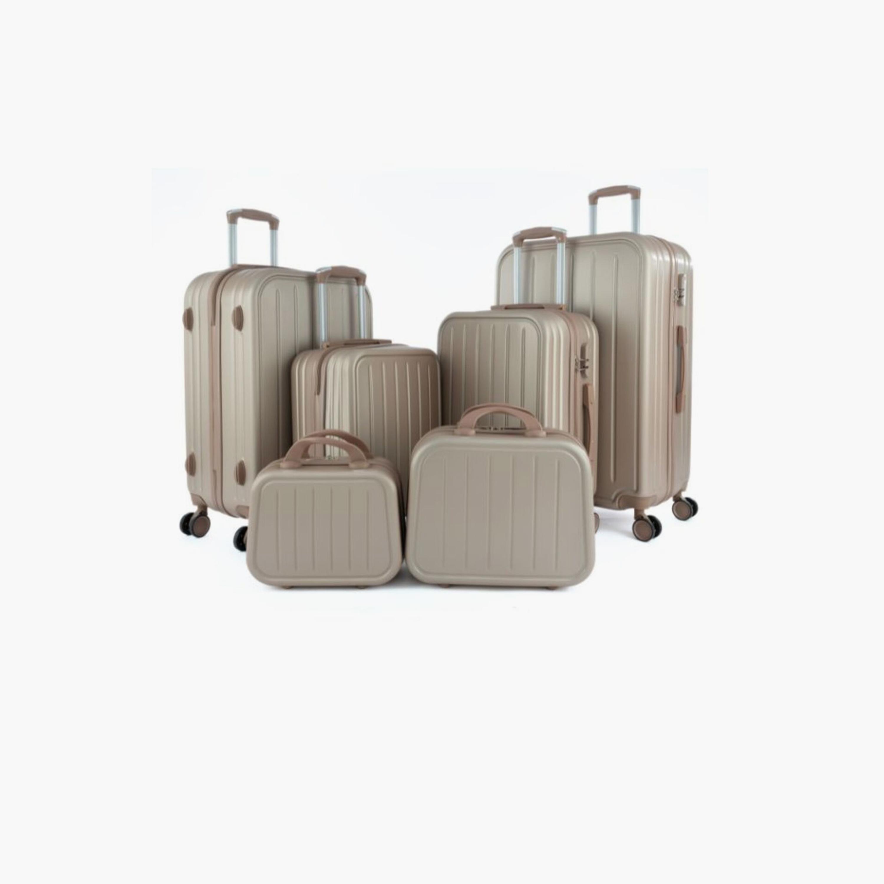 LIMRA Set of 6 ABS Hard Sided 4-Wheeler Spinner Luggage with Combination Lock-travel-luggagesandbags-luggage-image-1