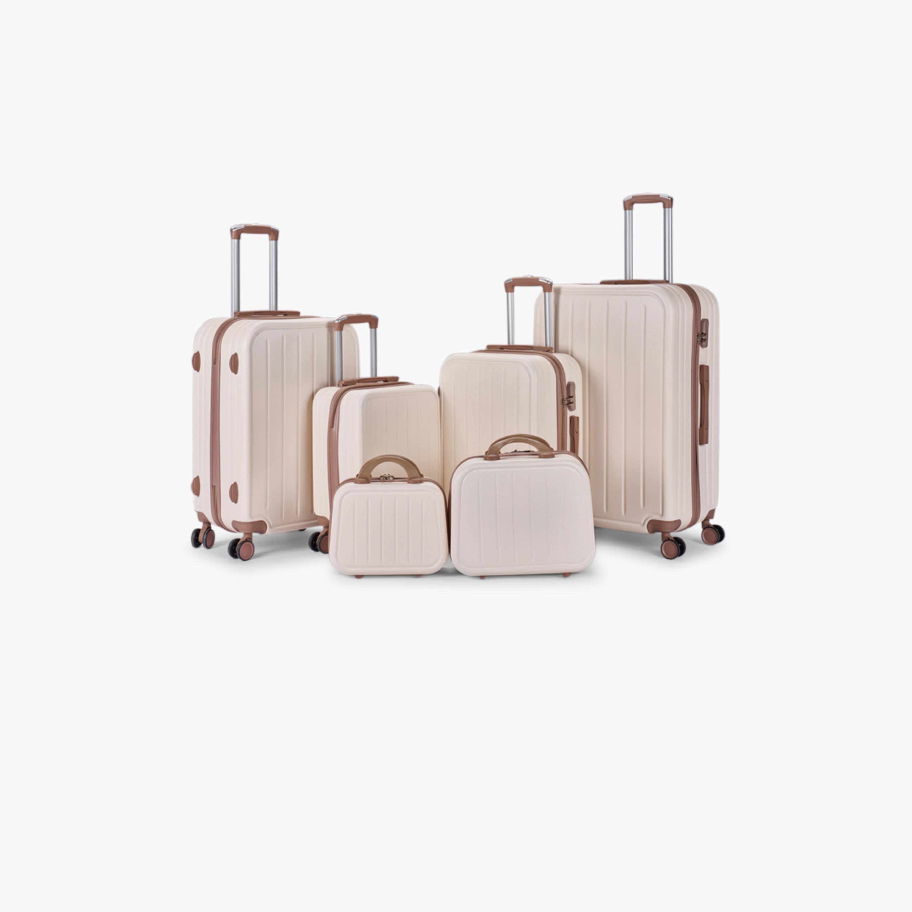 LIMRA Set of 6 ABS Hard Sided 4-Wheeler Spinner Luggage with Combination Lock-travel-luggagesandbags-luggage-image-1
