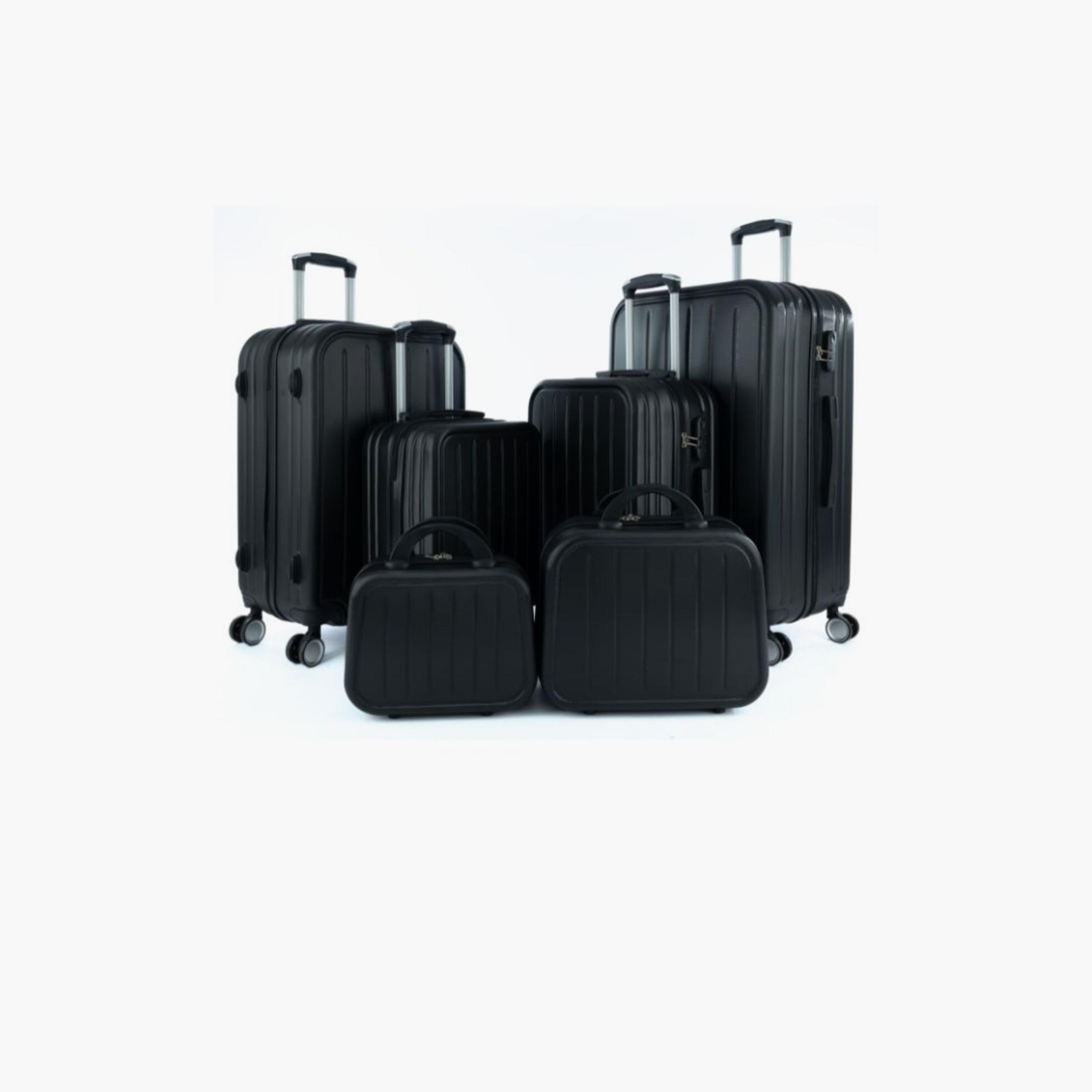 LIMRA Set of 6 ABS Hard Sided 4-Wheeler Spinner Luggage with Combination Lock-travel-luggagesandbags-luggage-image-1