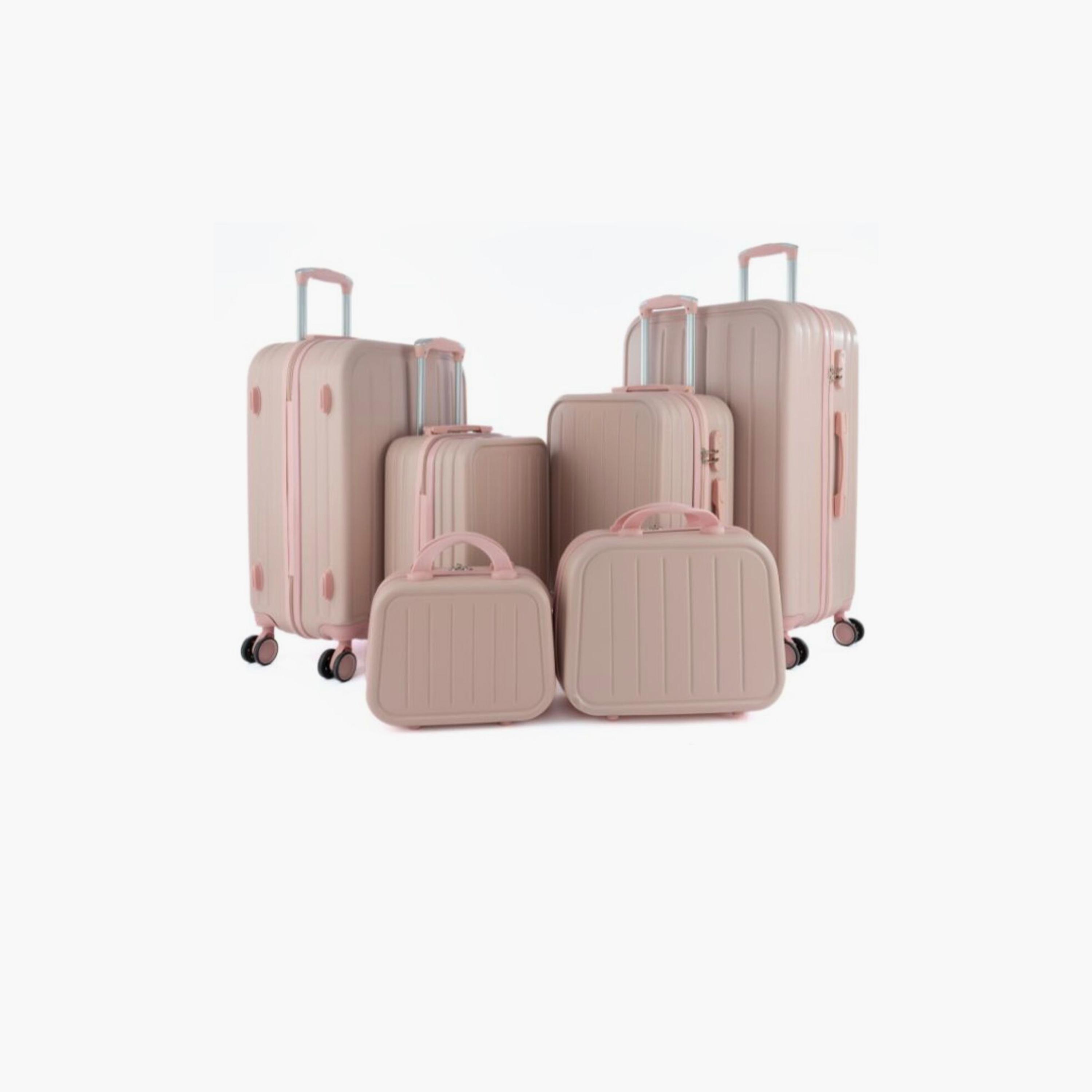 LIMRA Set of 6 ABS Hard Sided 4-Wheeler Spinner Luggage with Combination Lock-travel-luggagesandbags-luggage-image-1
