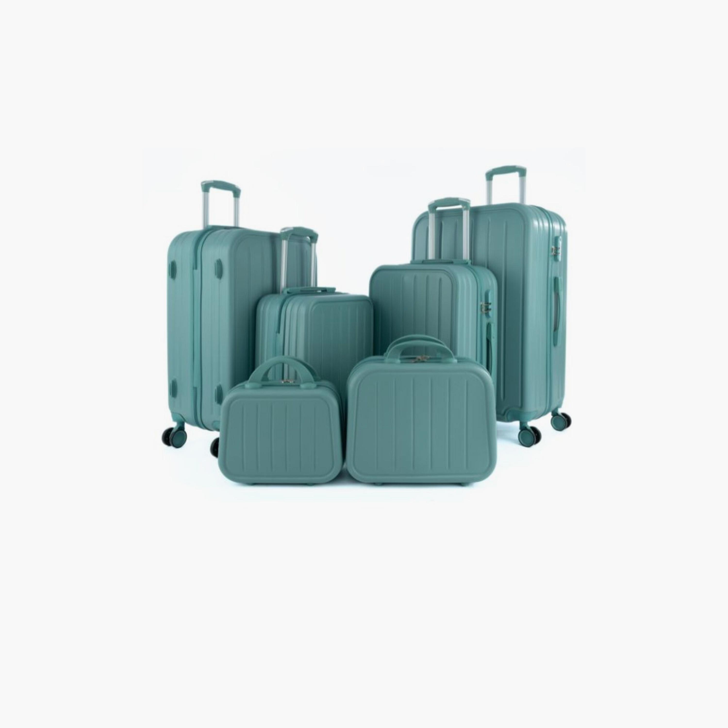 LIMRA Set of 6 ABS Hard Sided 4-Wheeler Spinner Luggage with Combination Lock-travel-luggagesandbags-luggage-image-1