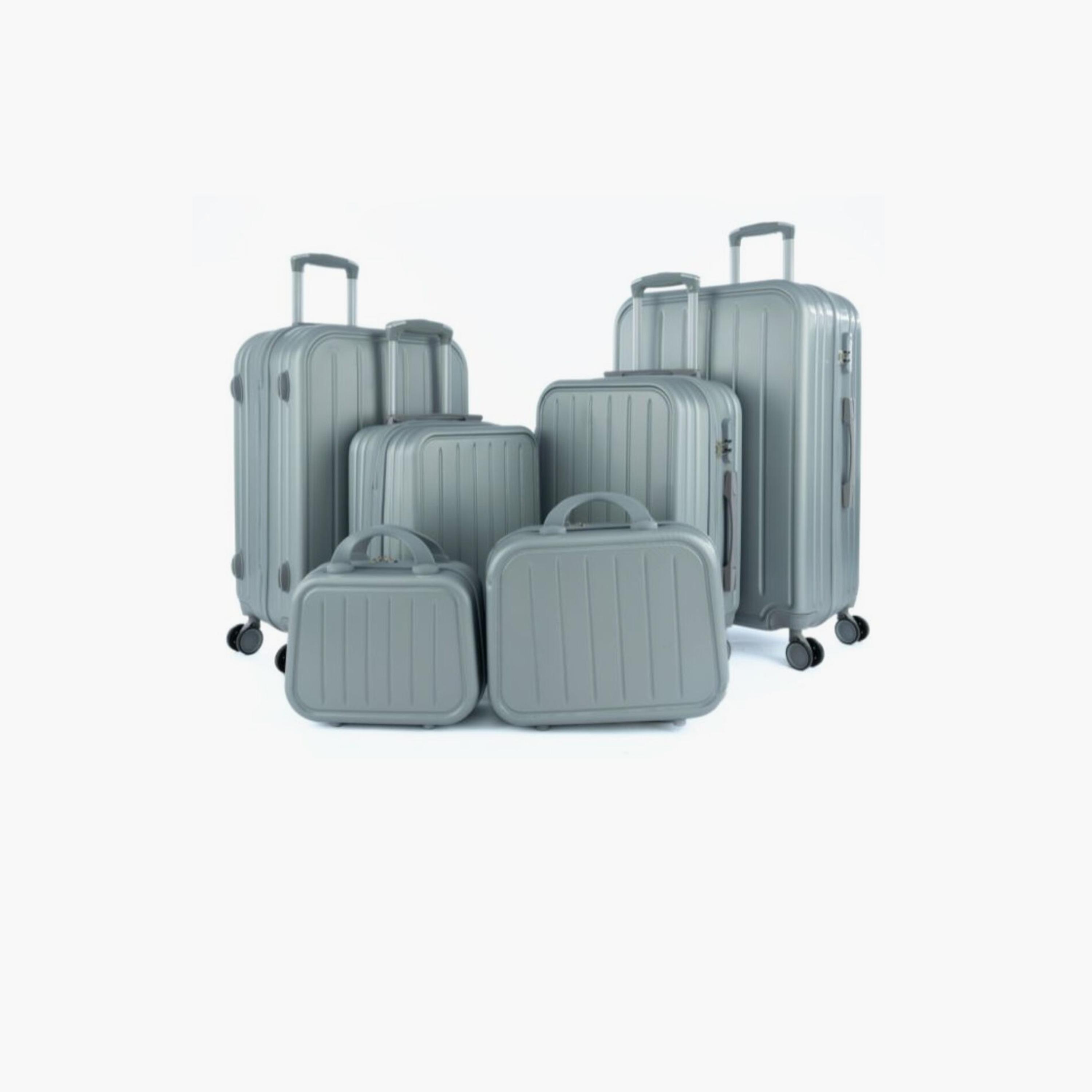 LIMRA Set of 6 ABS Hard Sided 4-Wheeler Spinner Luggage with Combination Lock-travel-luggagesandbags-luggage-image-1