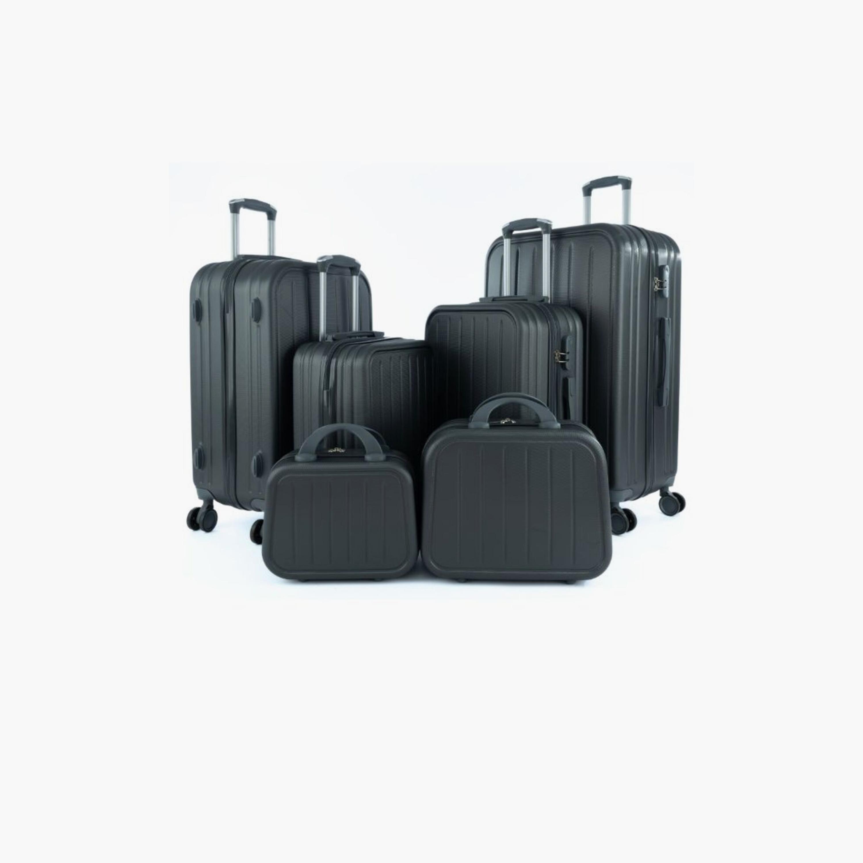 LIMRA Set of 6 ABS Hard Sided 4-Wheeler Spinner Luggage with Combination Lock-travel-luggagesandbags-luggage-image-1