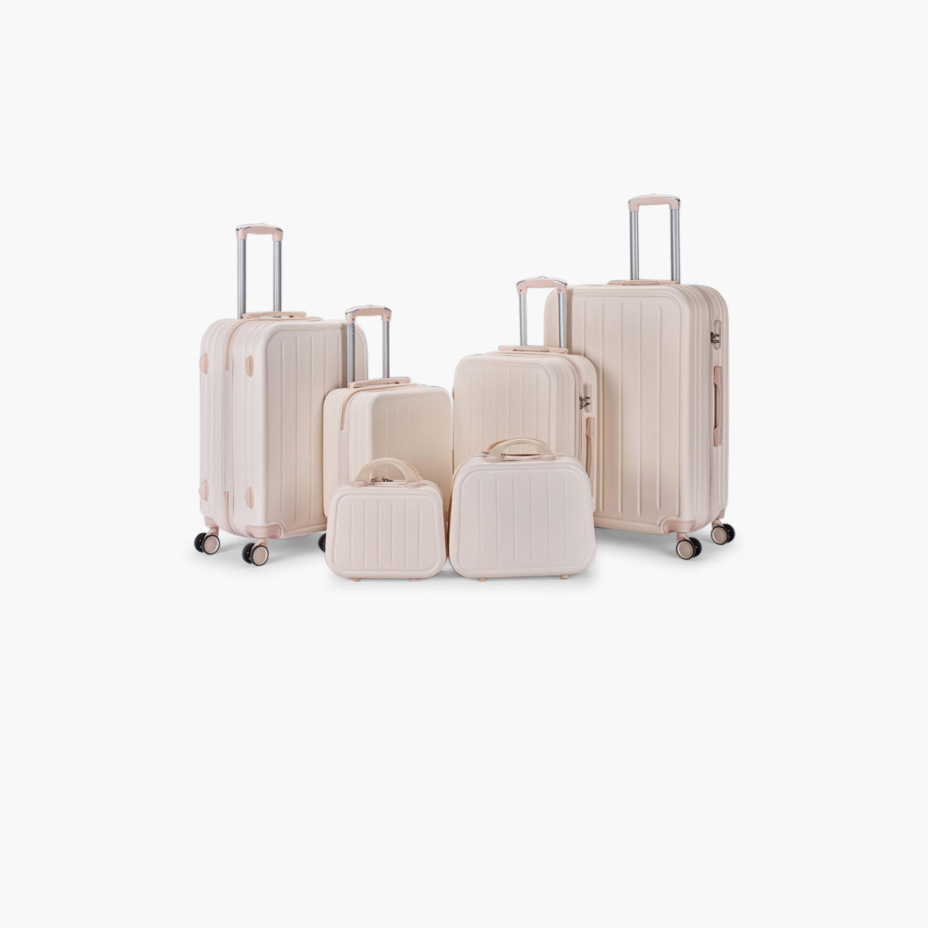 LIMRA Set of 6 ABS Hard Sided 4-Wheeler Spinner Luggage with Combination Lock-travel-luggagesandbags-luggage-image-1