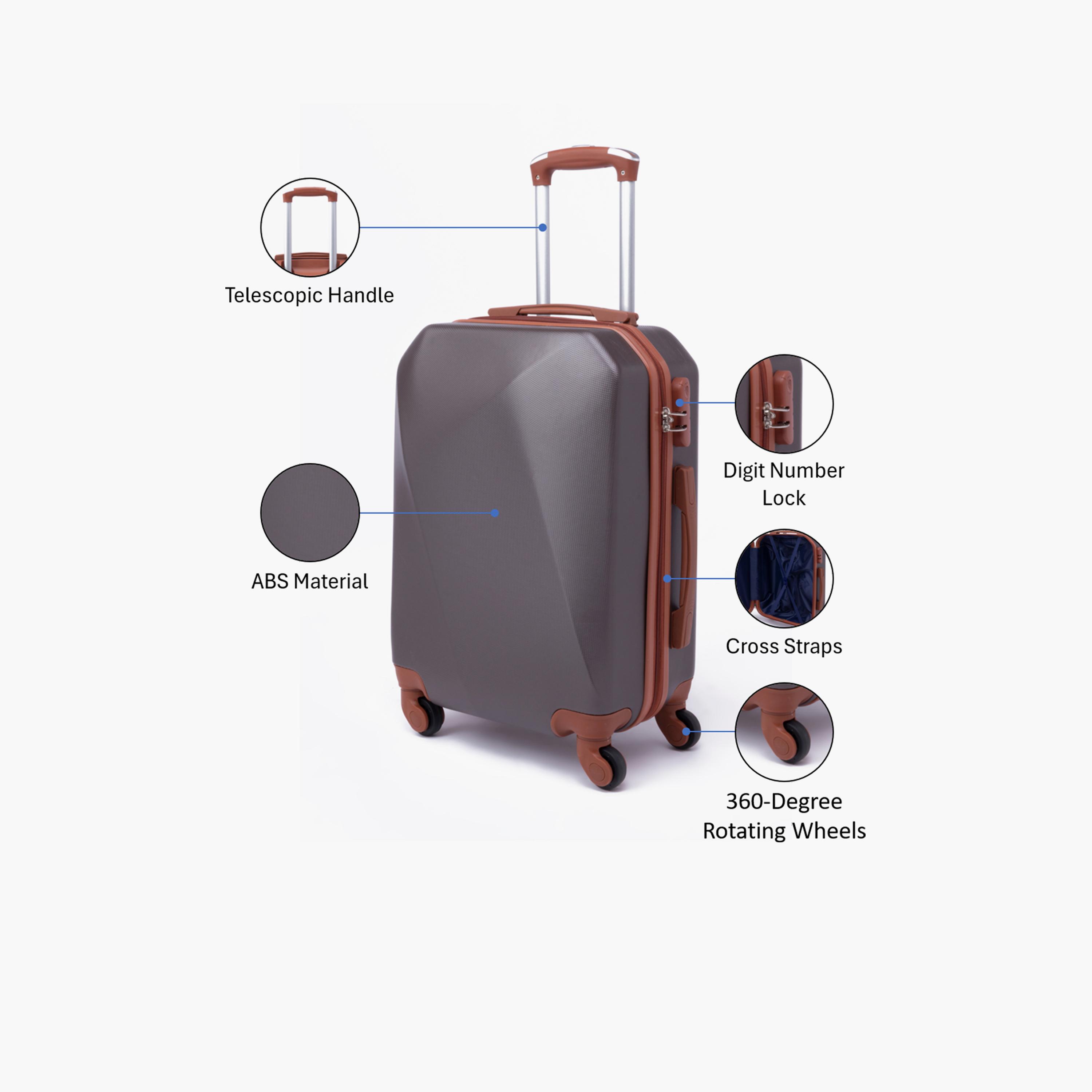 LIMRA 56 CM Small Cabin ABS Hard Sided 4-Wheeler Spinner Luggage with Combination Lock-travel-luggagesandbags-luggage-image-3