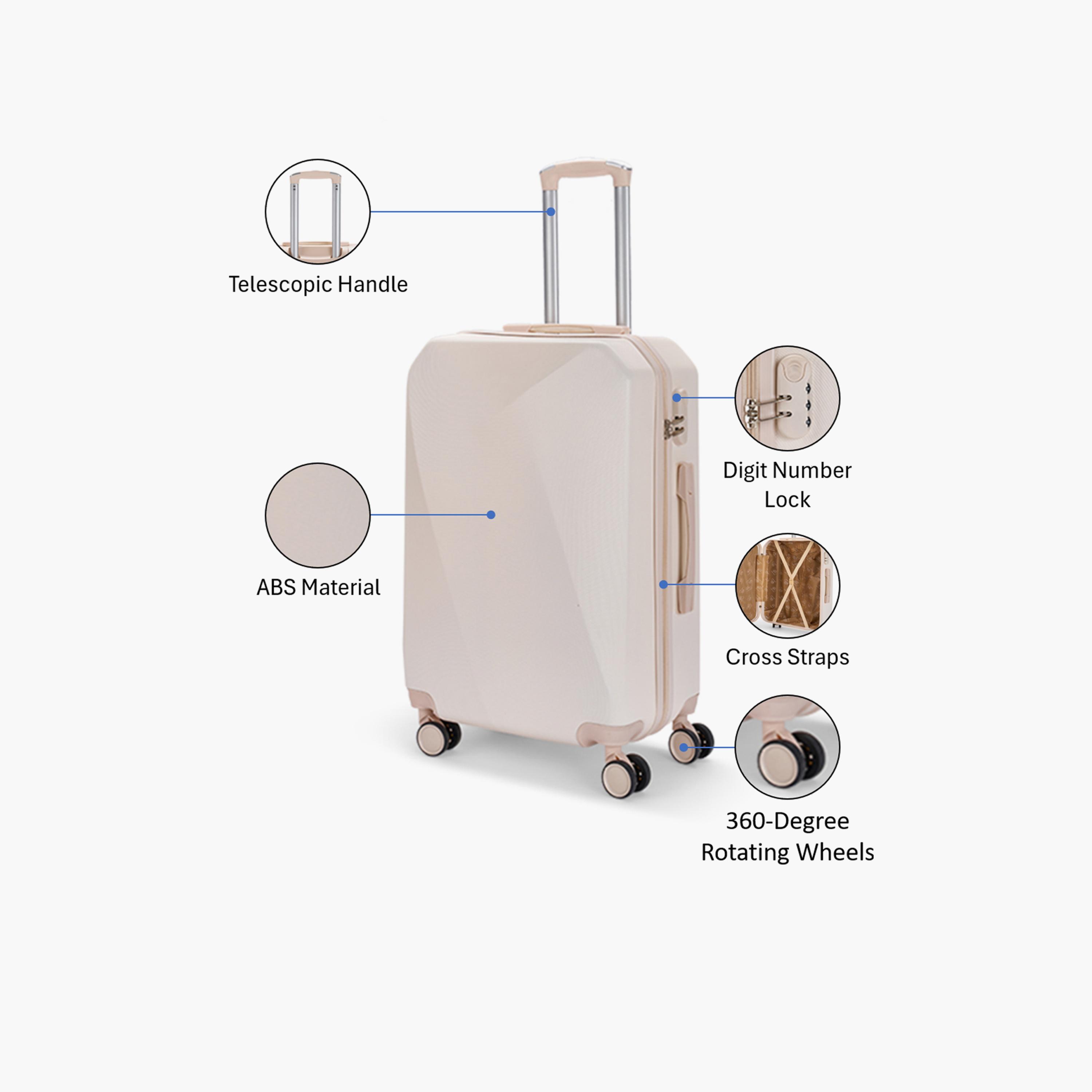 LIMRA 56 CM Small Cabin ABS Hard Sided 4-Wheeler Spinner Luggage with Combination Lock-travel-luggagesandbags-luggage-image-3