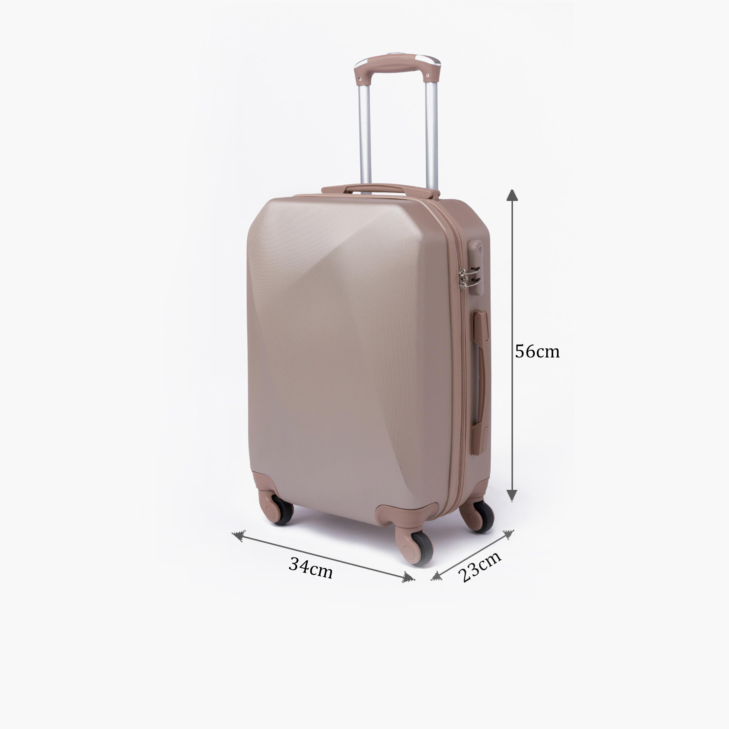 LIMRA 56 CM Small Cabin ABS Hard Sided 4-Wheeler Spinner Luggage with Combination Lock-travel-luggagesandbags-luggage-image-2