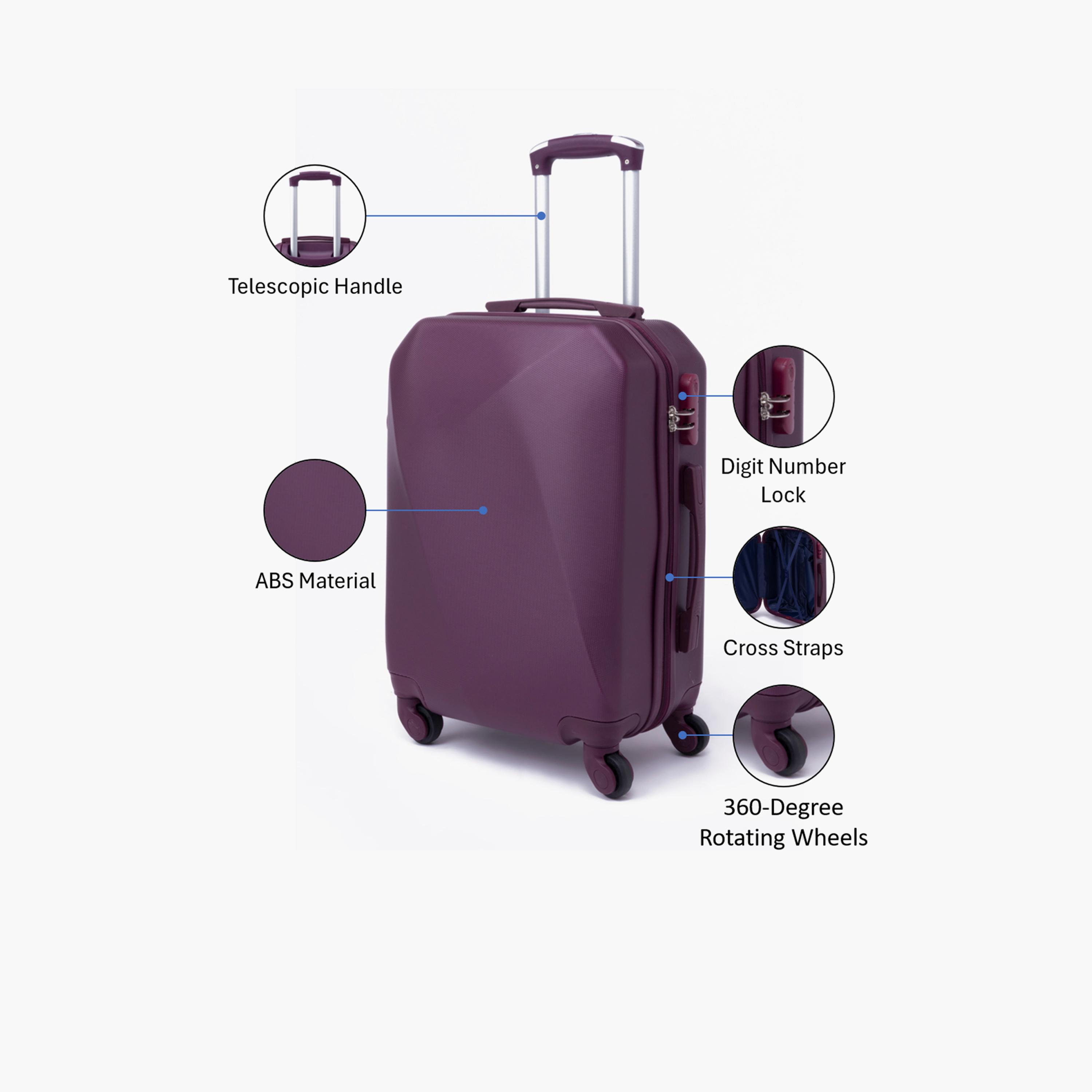 LIMRA 56 CM Small Cabin ABS Hard Sided 4-Wheeler Spinner Luggage with Combination Lock-travel-luggagesandbags-luggage-image-3