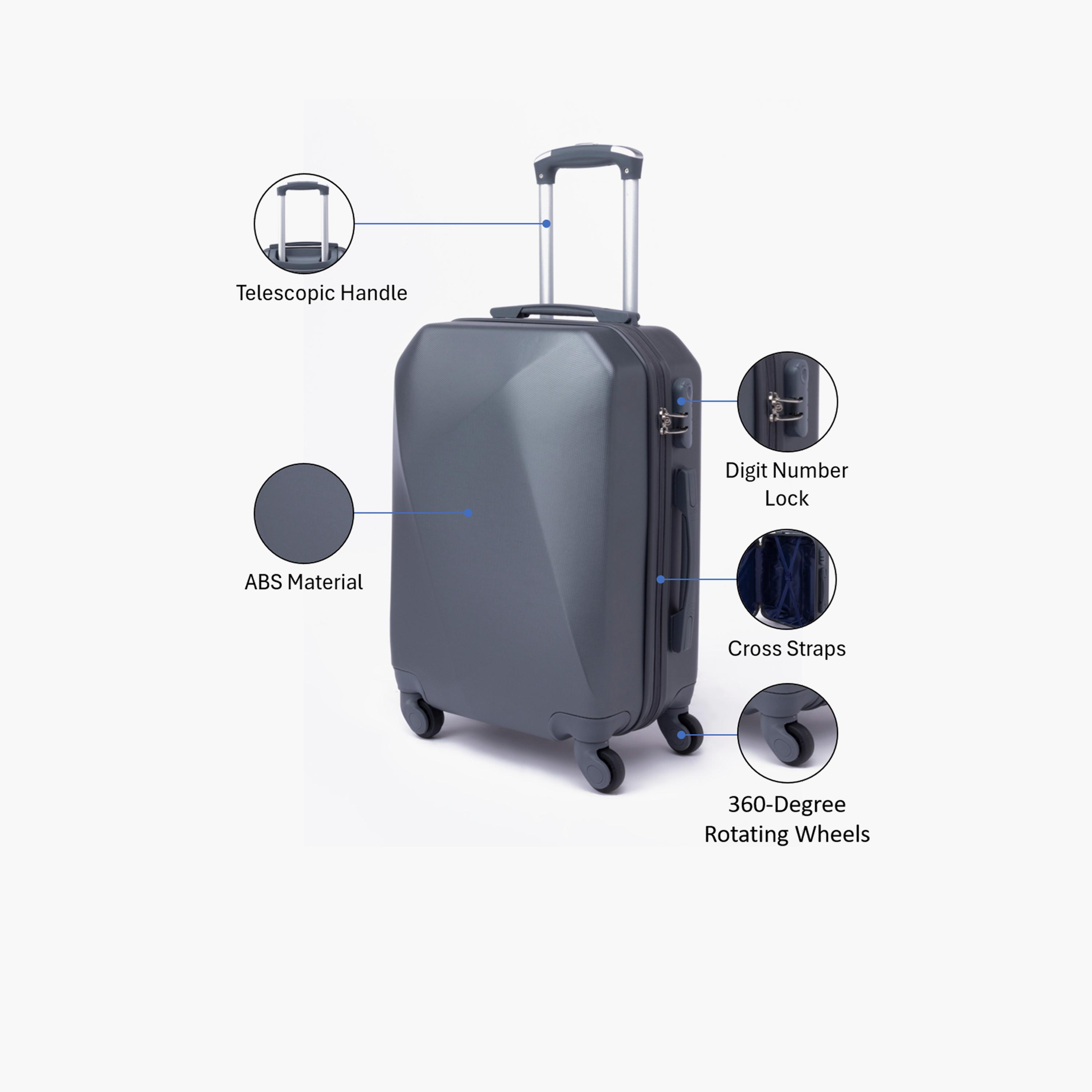 LIMRA 56 CM Small Cabin ABS Hard Sided 4-Wheeler Spinner Luggage with Combination Lock-travel-luggagesandbags-luggage-image-3
