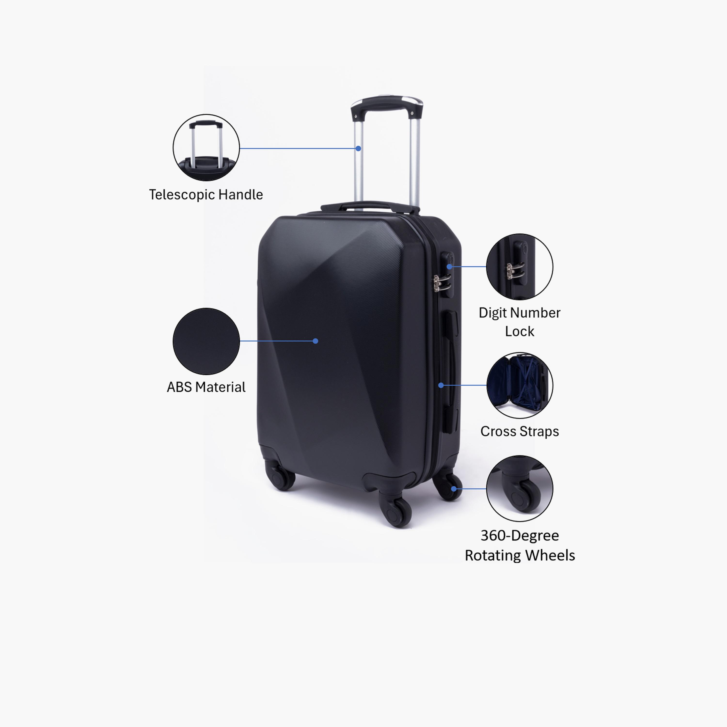 LIMRA 56 CM Small Cabin ABS Hard Sided 4-Wheeler Spinner Luggage with Combination Lock-travel-luggagesandbags-luggage-image-3