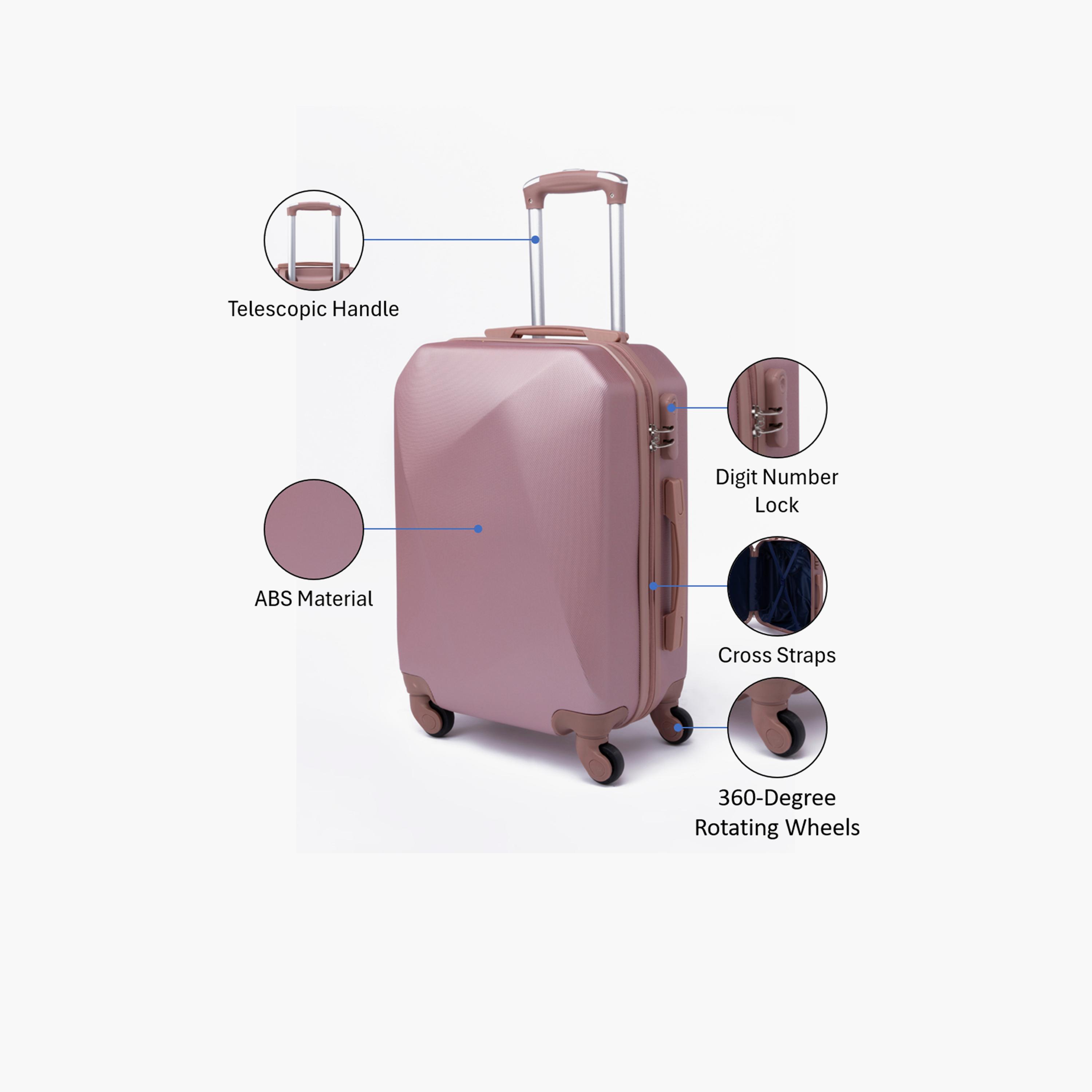 LIMRA 56 CM Small Cabin ABS Hard Sided 4-Wheeler Spinner Luggage with Combination Lock-travel-luggagesandbags-luggage-image-3