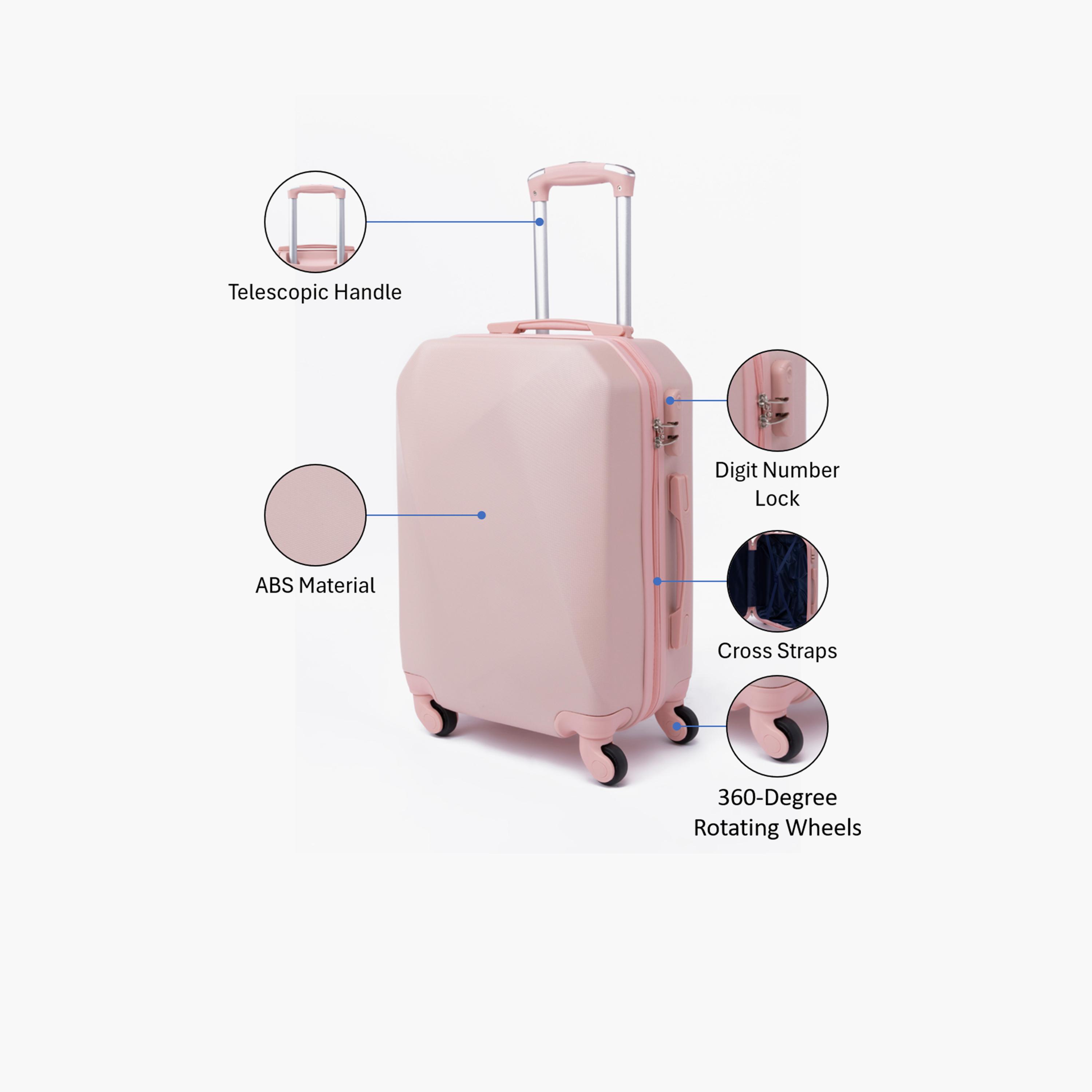 LIMRA 56 CM Small Cabin ABS Hard Sided 4-Wheeler Spinner Luggage with Combination Lock-travel-luggagesandbags-luggage-image-3