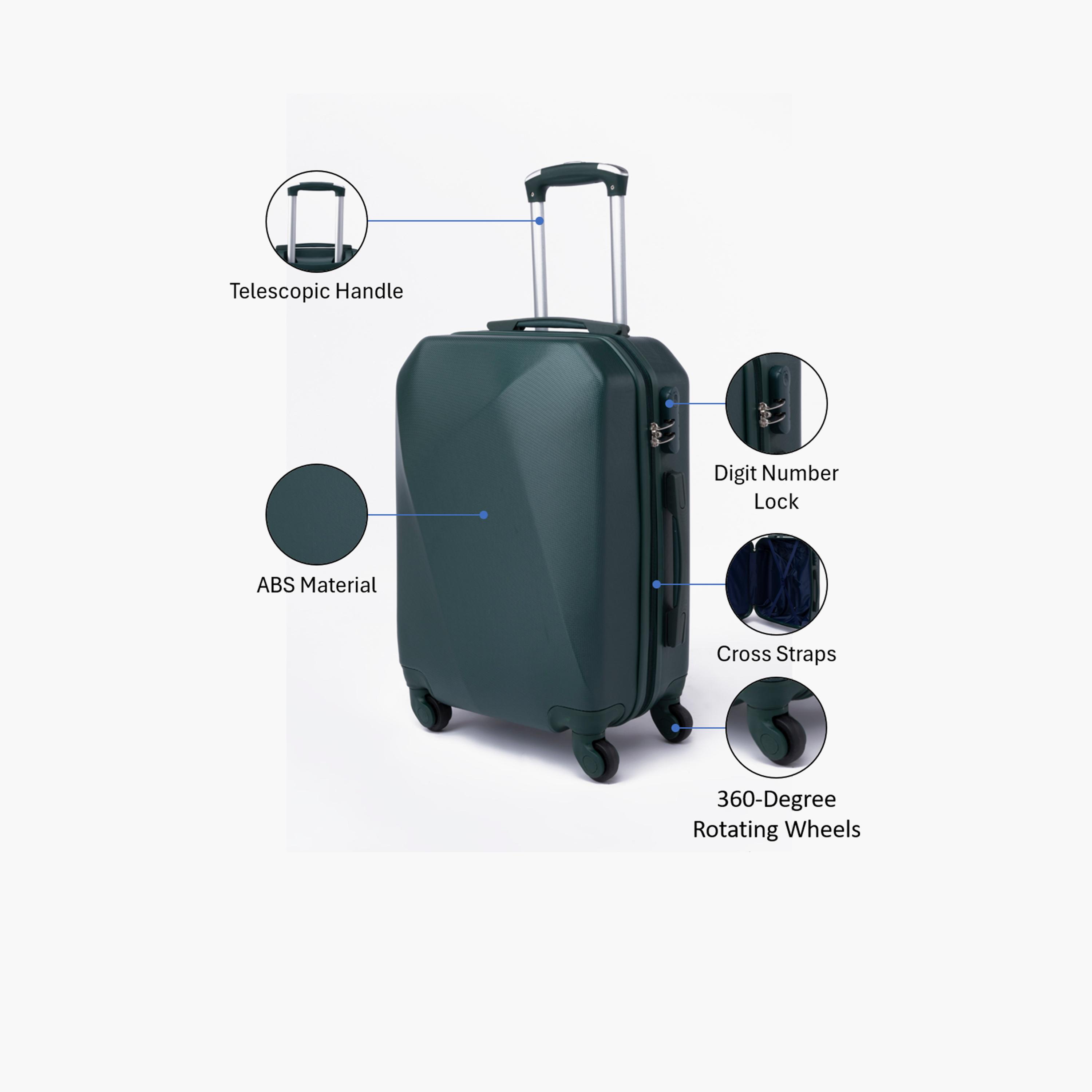 LIMRA 56 CM Small Cabin ABS Hard Sided 4-Wheeler Spinner Luggage with Combination Lock-travel-luggagesandbags-luggage-image-3
