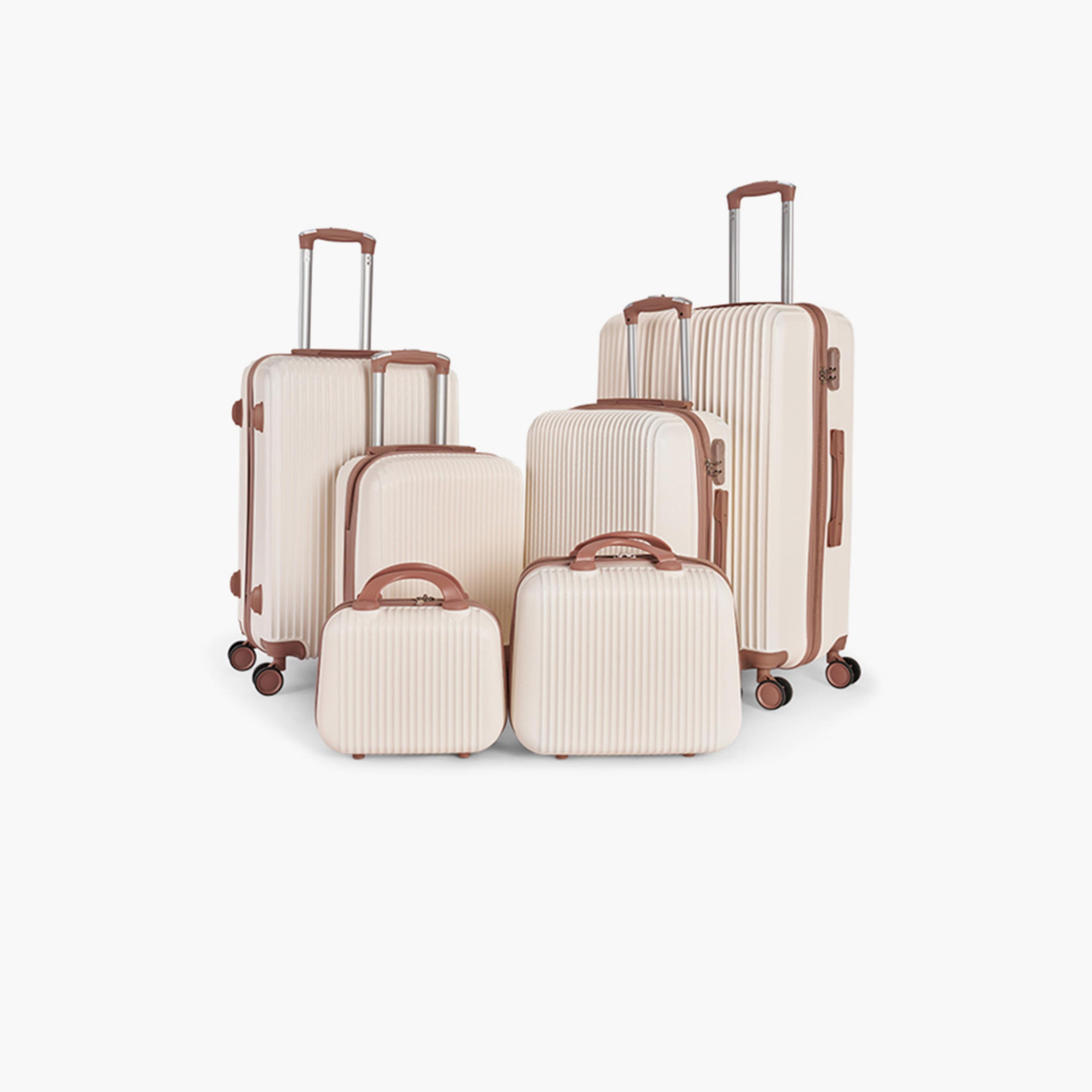 LIMRA Set of 6 ABS Hard Sided 4-Wheeler Spinner Luggage with Combination Lock-travel-luggagesandbags-luggage-image-1