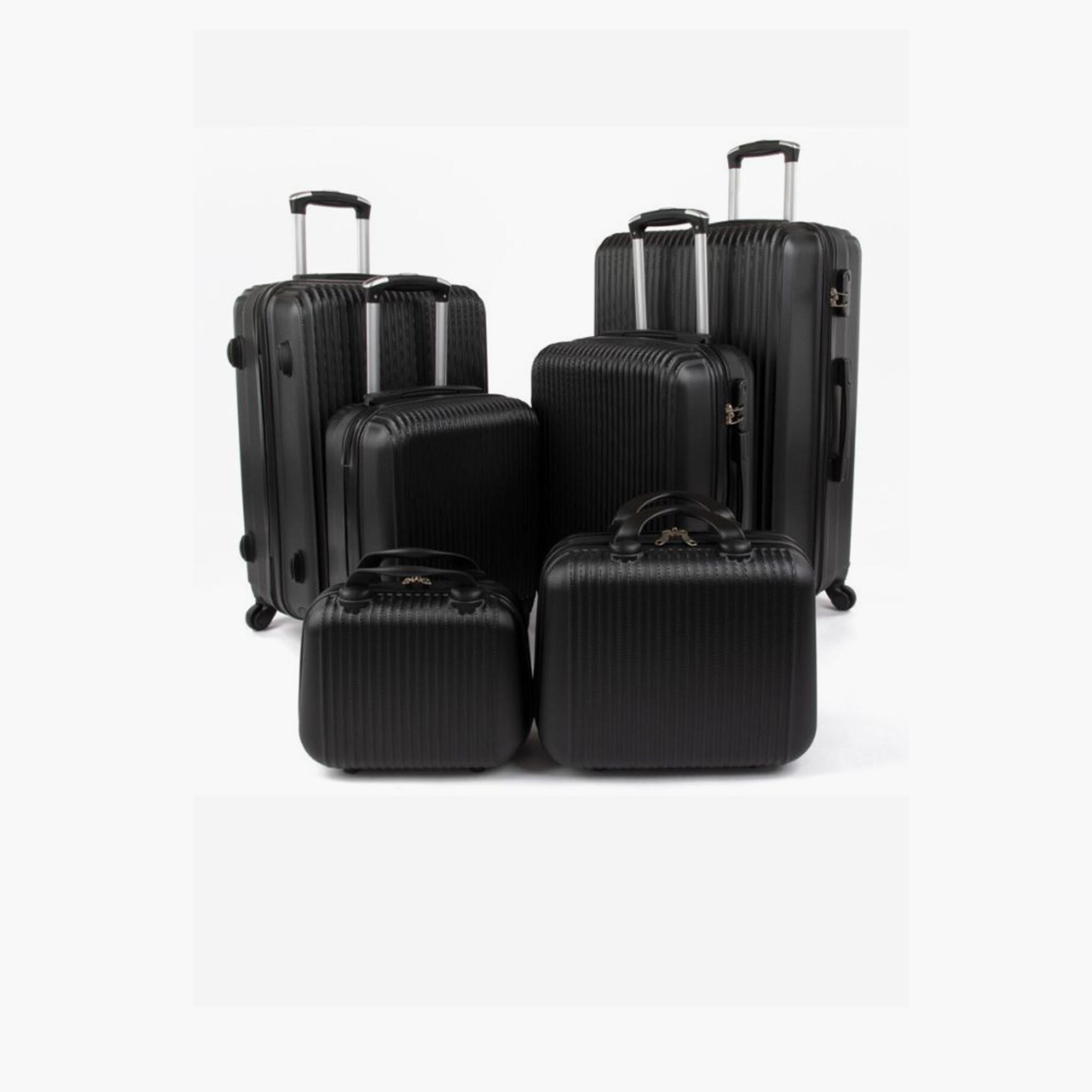 LIMRA Set of 6 ABS Hard Sided 4-Wheeler Spinner Luggage with Combination Lock-travel-luggagesandbags-luggage-image-1