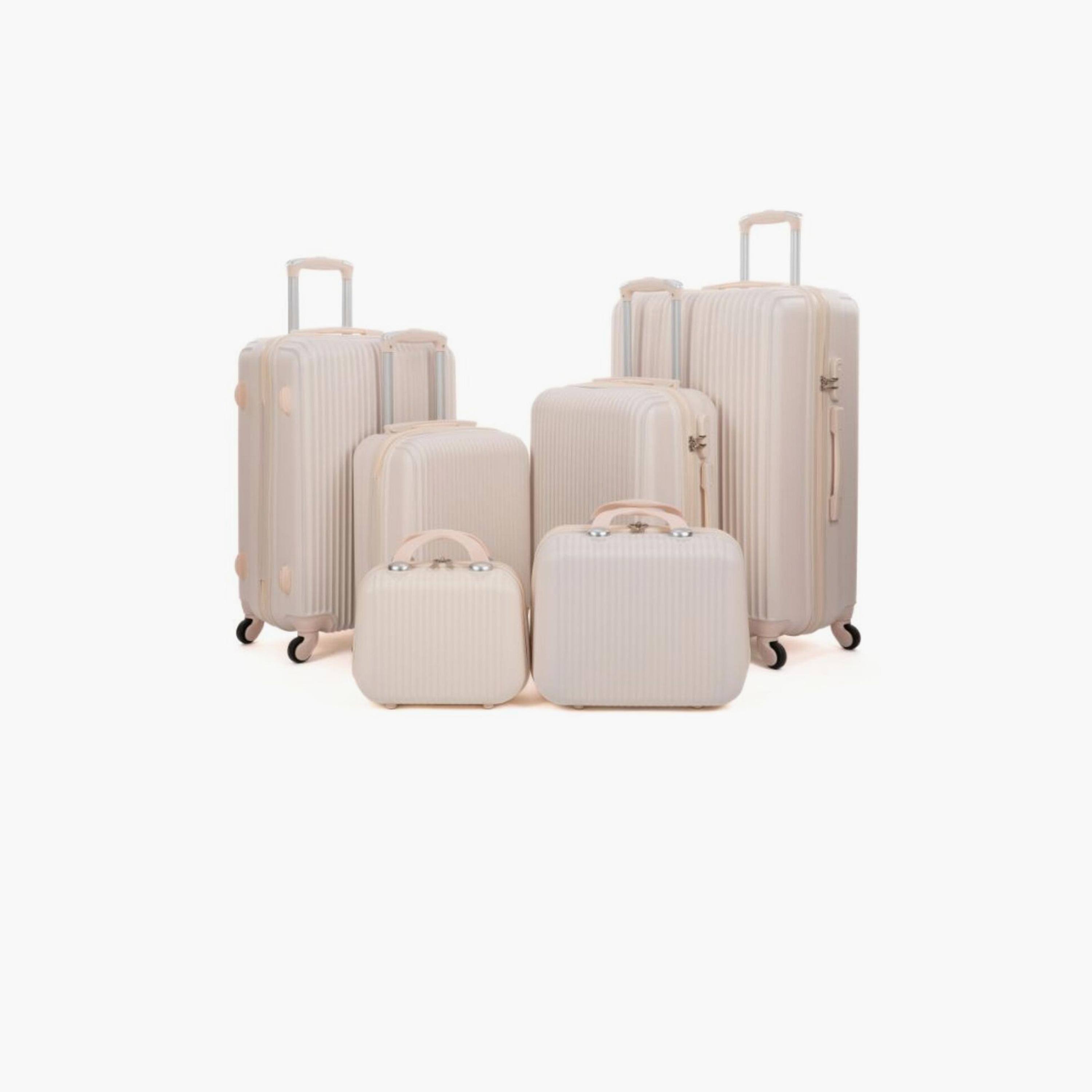 LIMRA Set of 6 ABS Hard Sided 4-Wheeler Spinner Luggage with Combination Lock-travel-luggagesandbags-luggage-image-1