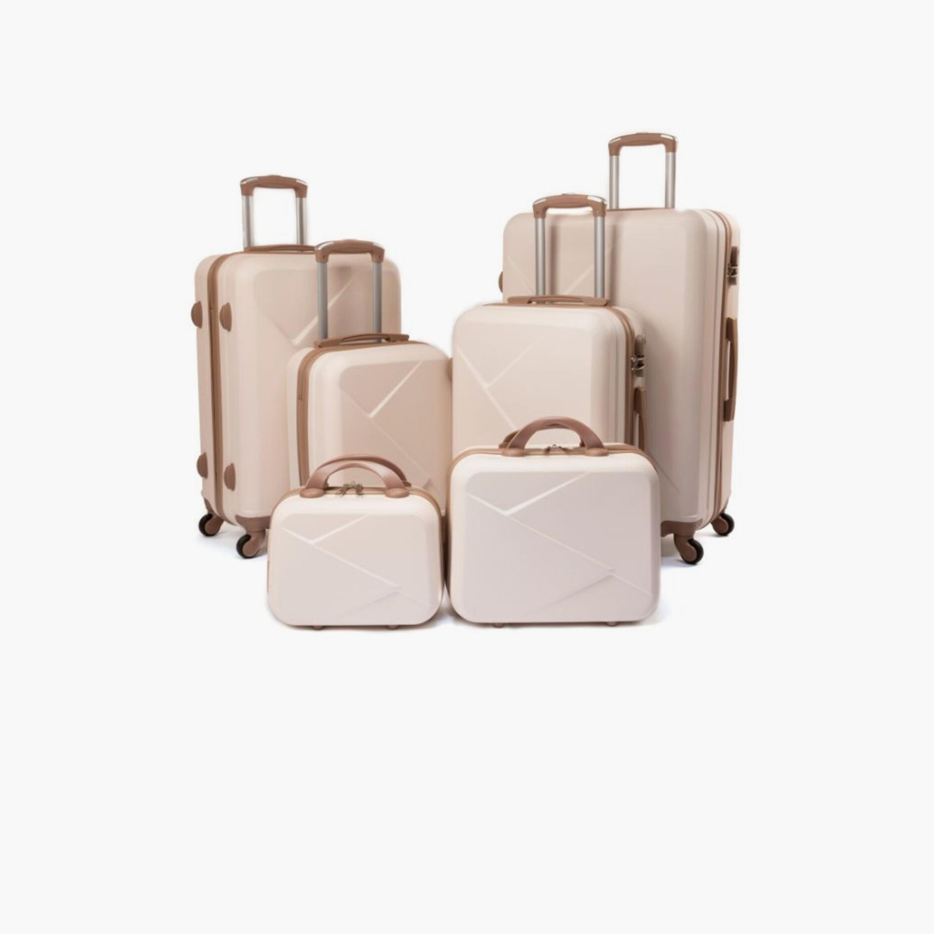 LIMRA Set of 6 ABS Hard Sided 4-Wheeler Spinner Luggage with Combination Lock-travel-luggagesandbags-luggage-image-1