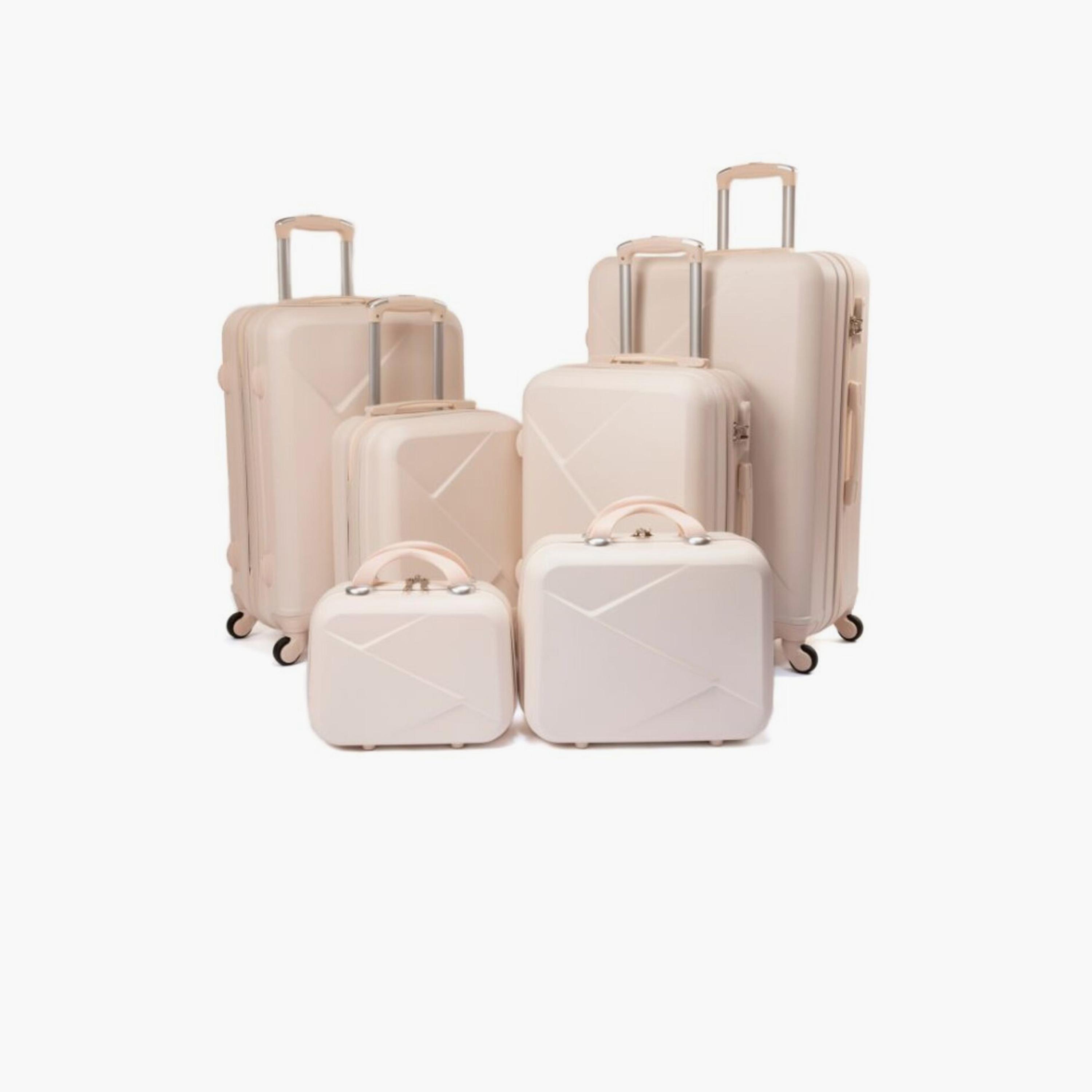 LIMRA Set of 6 ABS Hard Sided 4-Wheeler Spinner Luggage with Combination Lock-travel-luggagesandbags-luggage-image-1